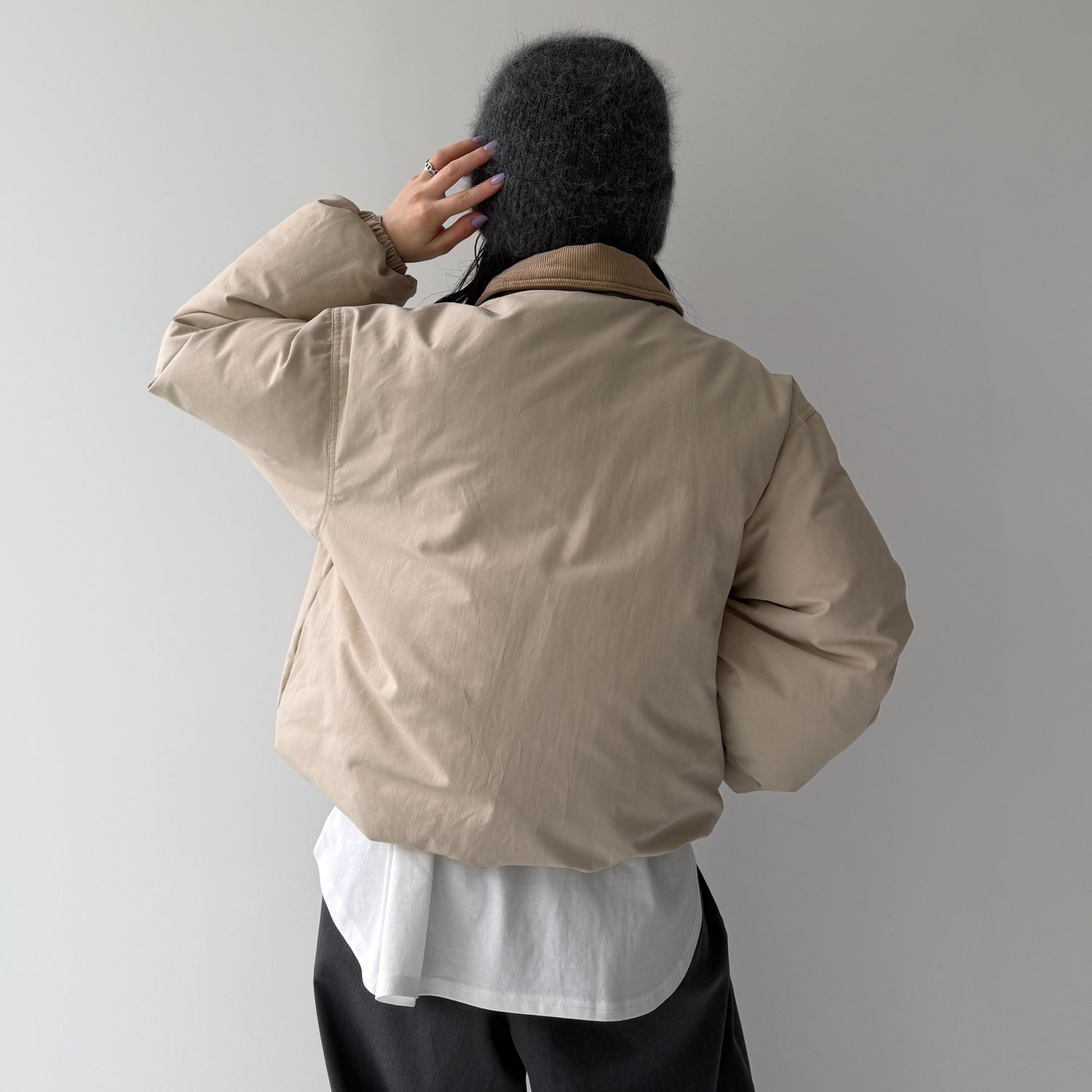 working girl down  jacket  / ivory