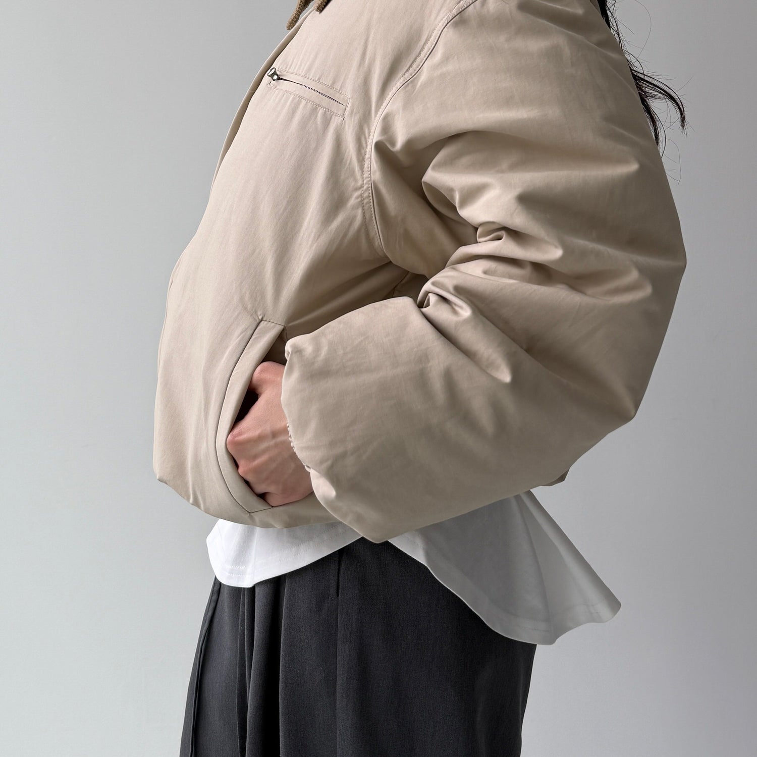 working girl down  jacket  / ivory