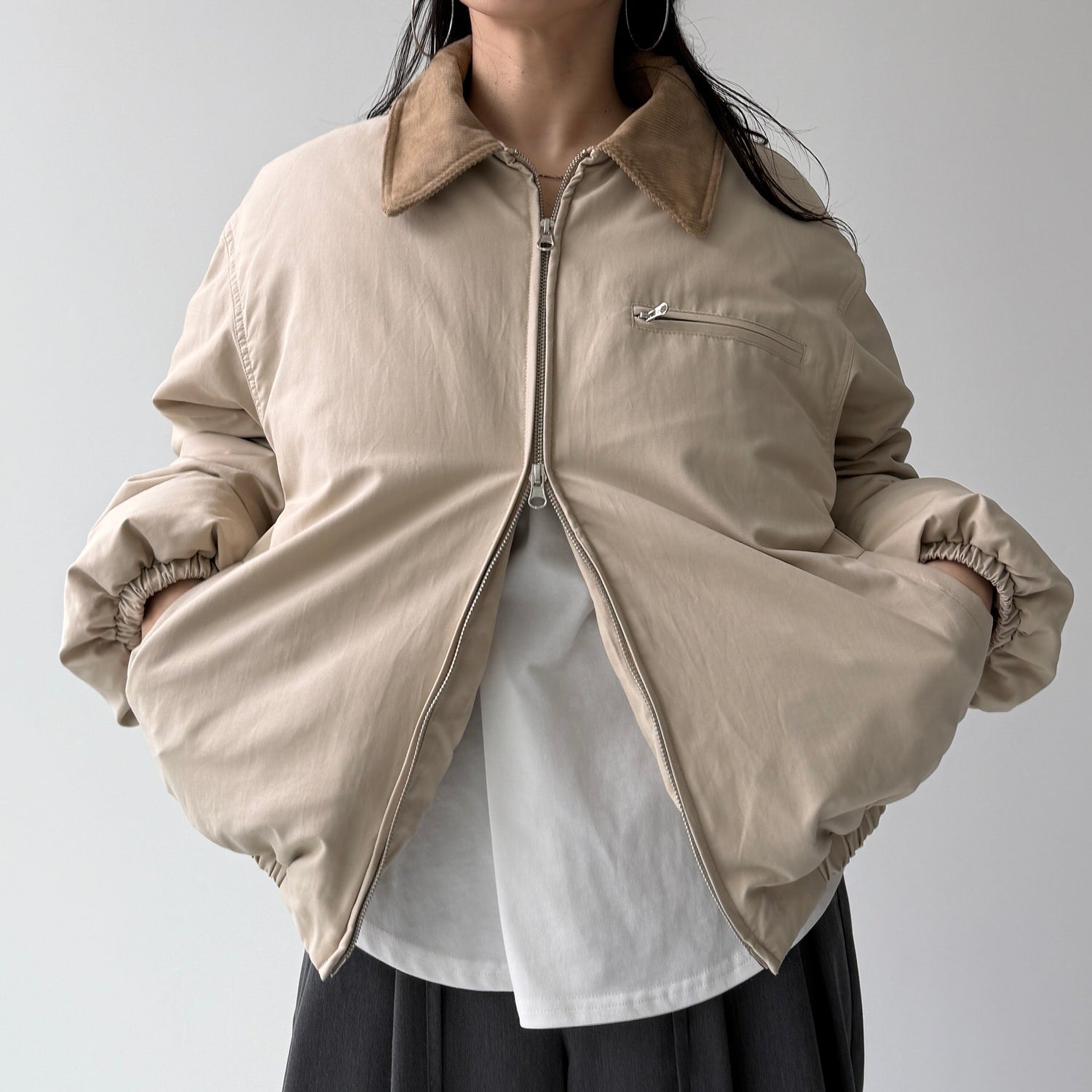 working girl down  jacket  / ivory