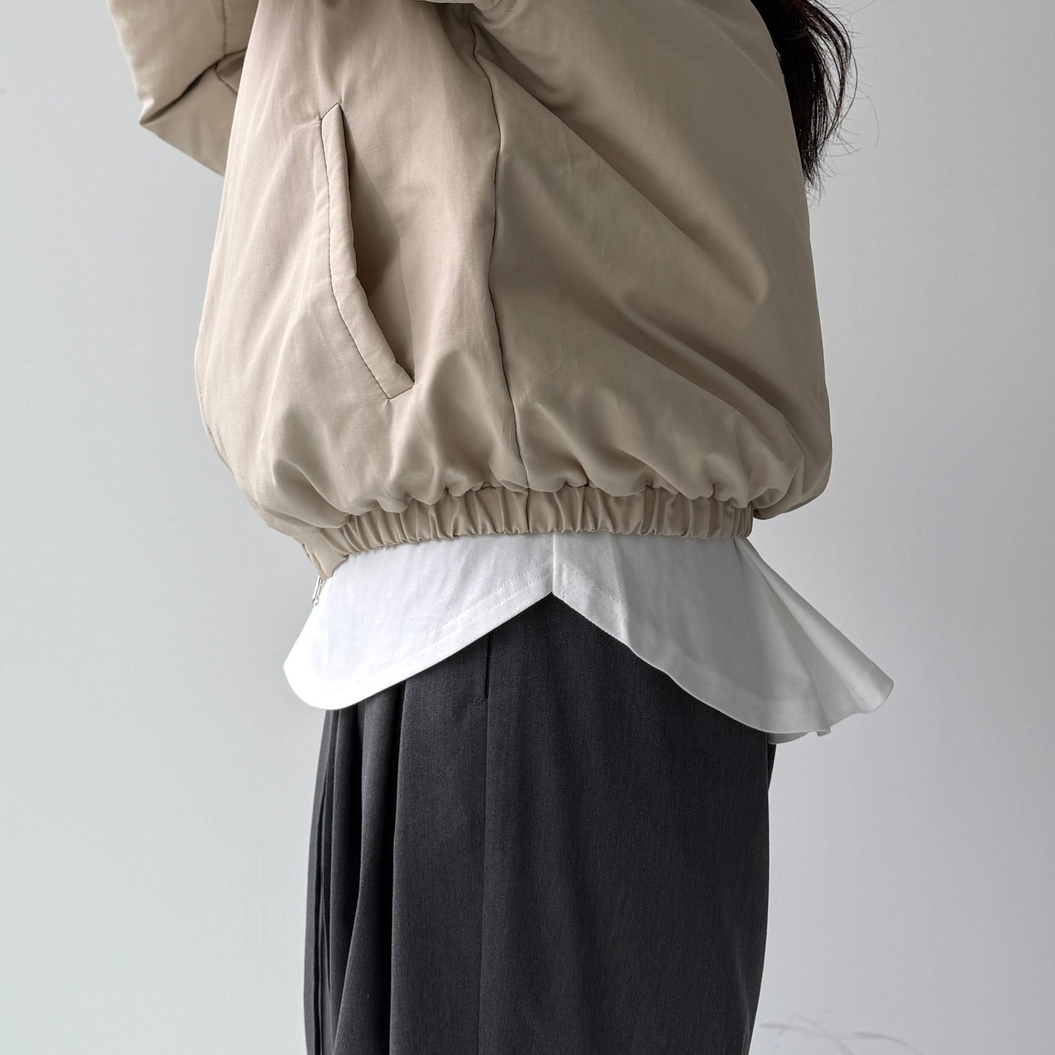 working girl down  jacket  / ivory