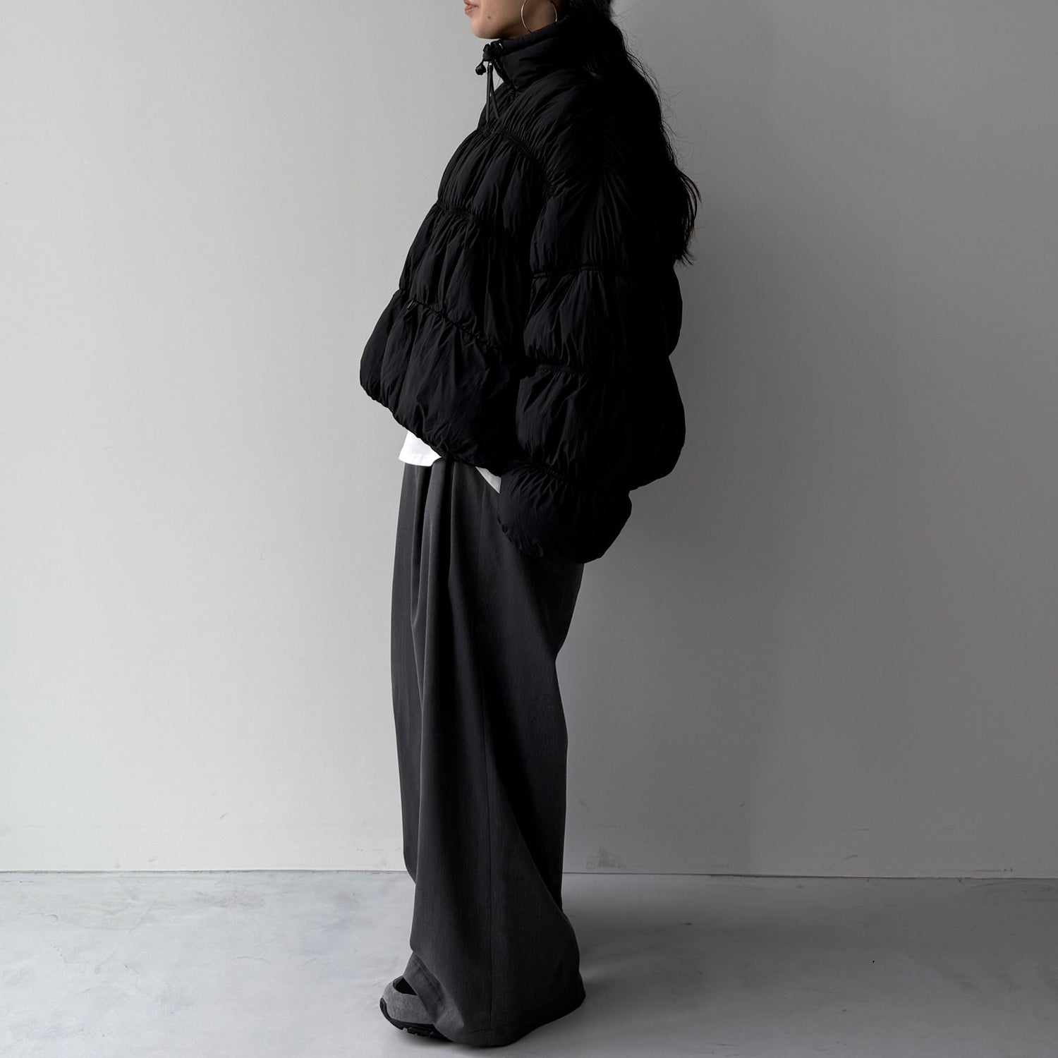 CHIGIRI PAN DOWN / black