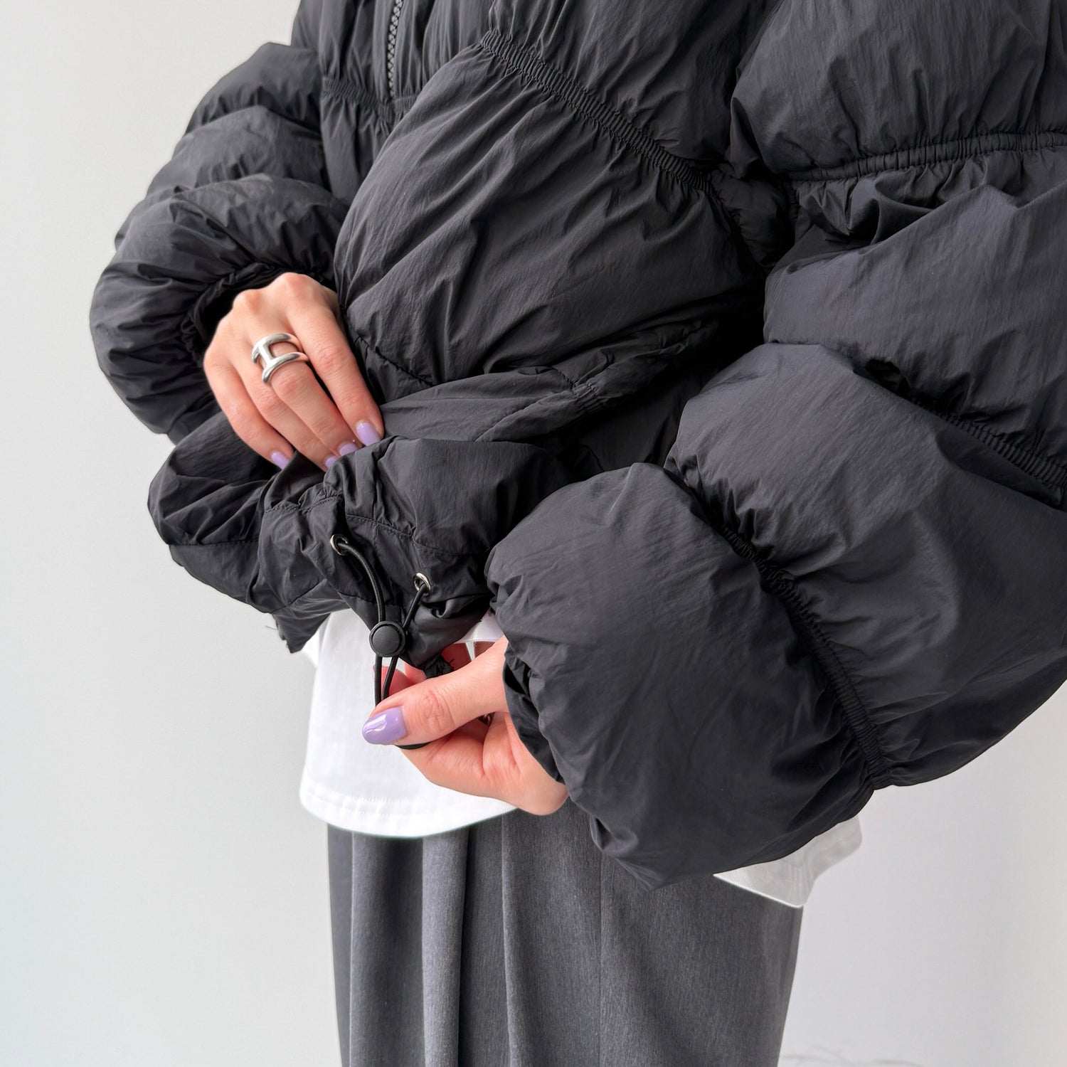 CHIGIRI PAN DOWN / black