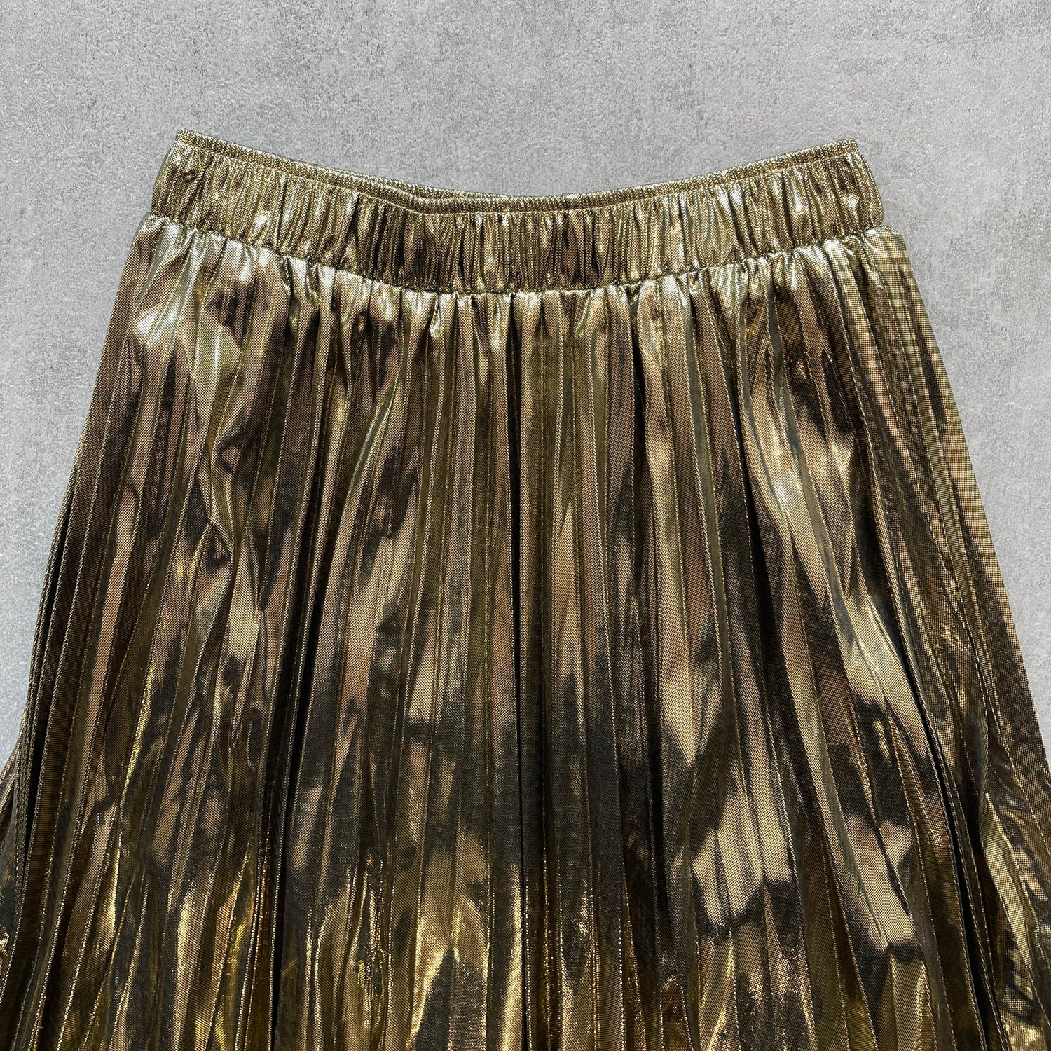 【SAMPLE】gira-gira pleats skirt / metal gold