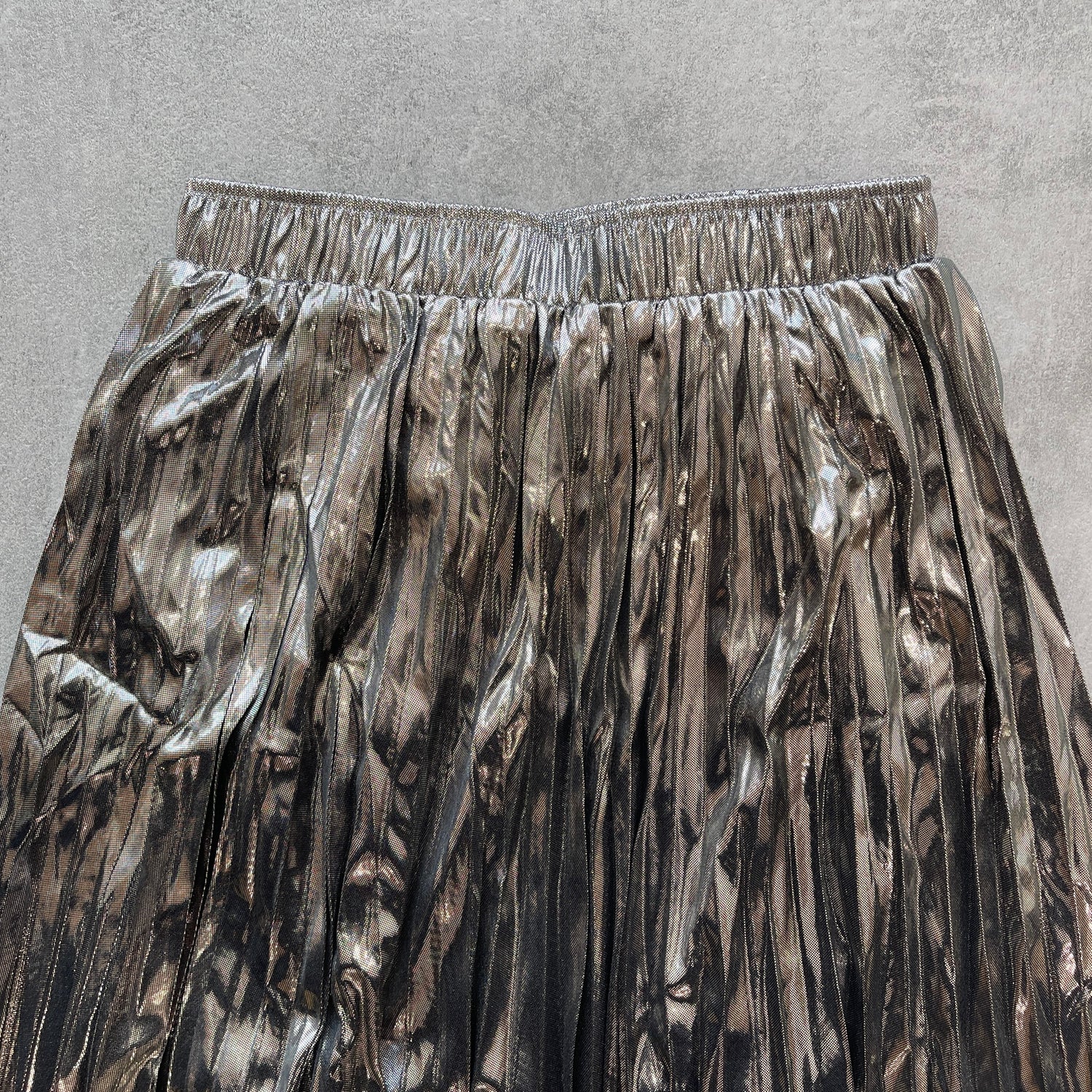 【SAMPLE】gira-gira pleats skirt / silver