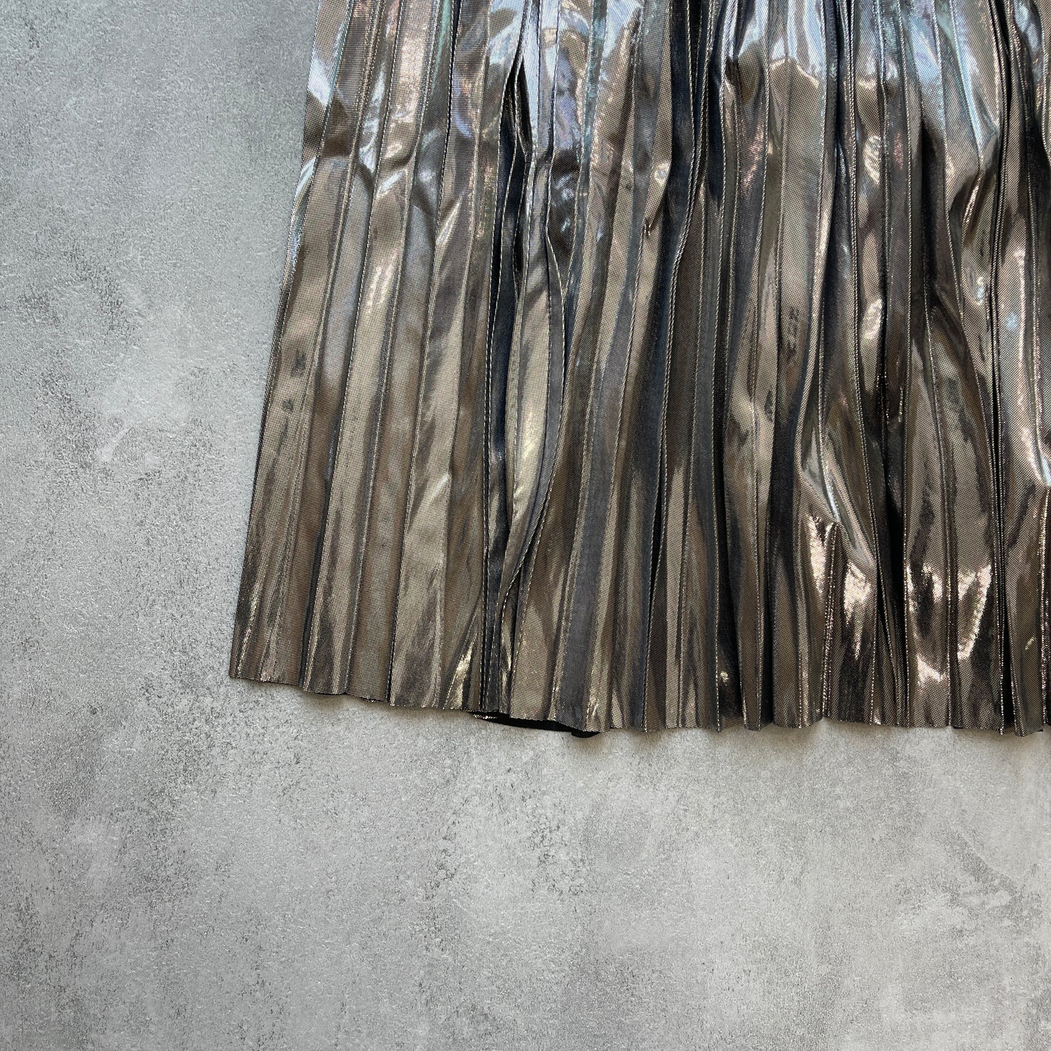 【SAMPLE】gira-gira pleats skirt / silver