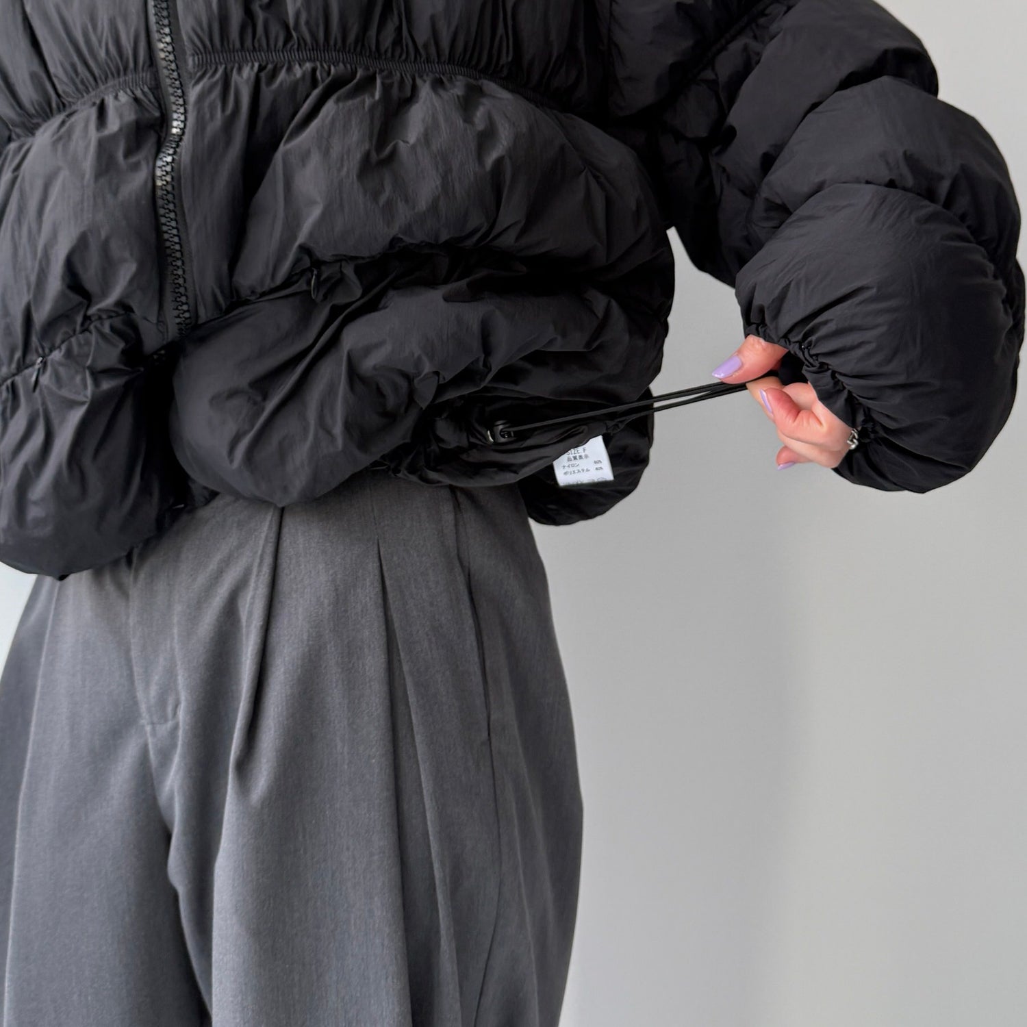 CHIGIRI PAN DOWN / black