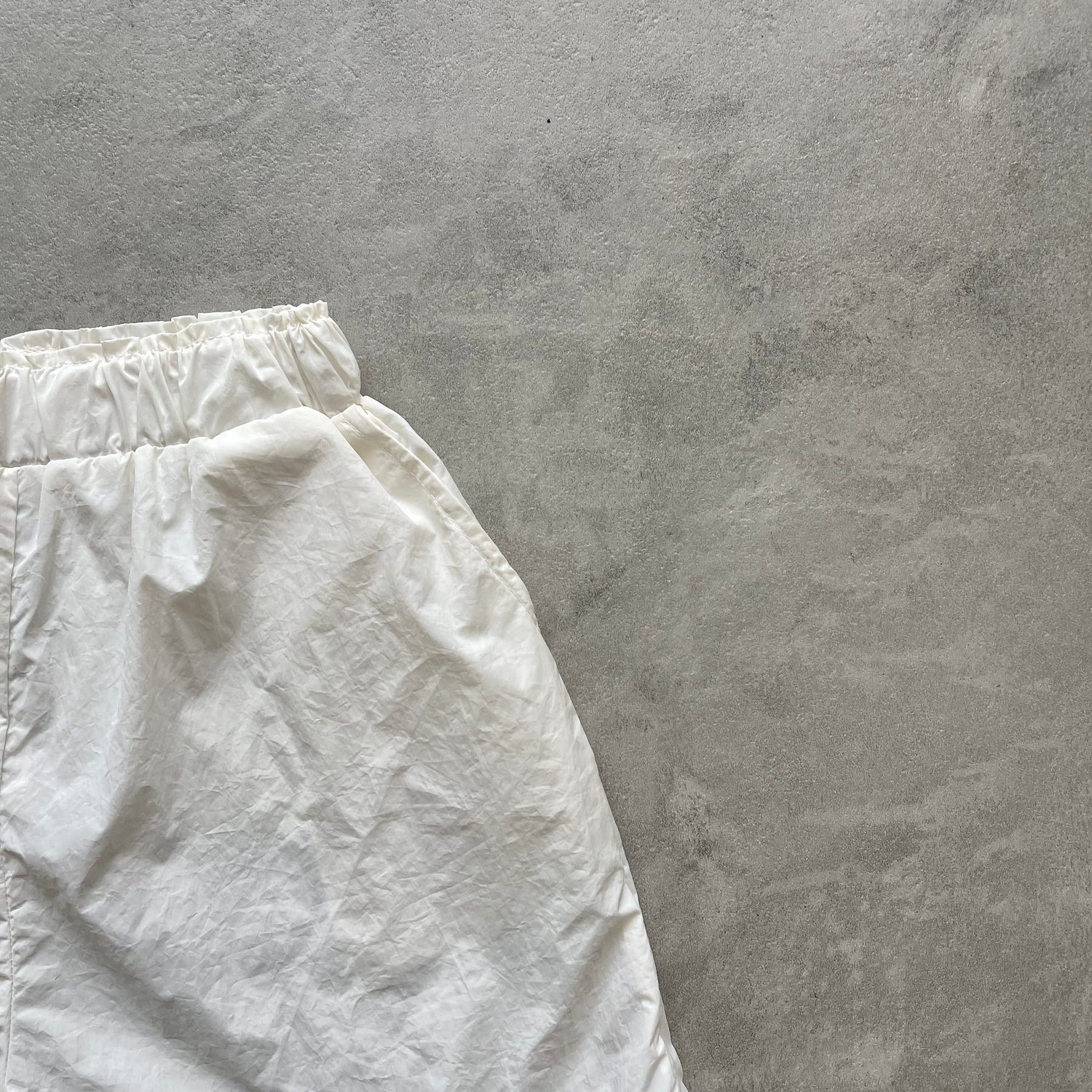 【SAMPLE】nylon half pants / ivory