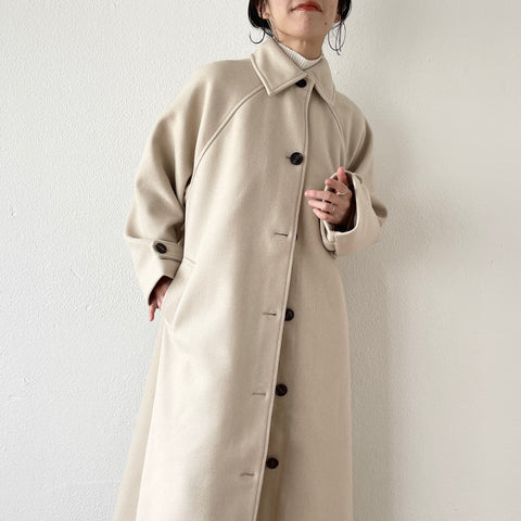 daily daily soutien collar long coat / ivory