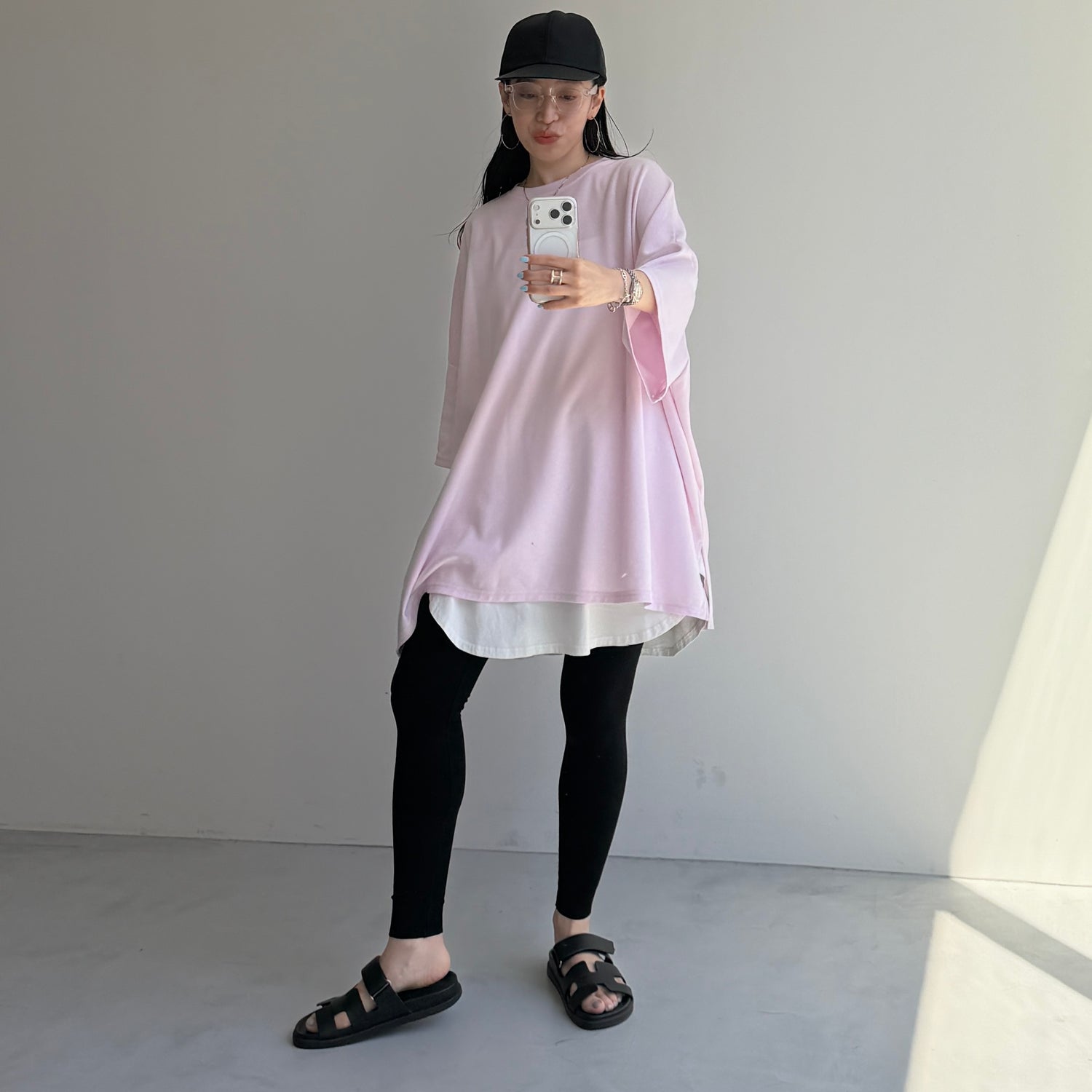 daily rib leggings / black [size1 or size2]