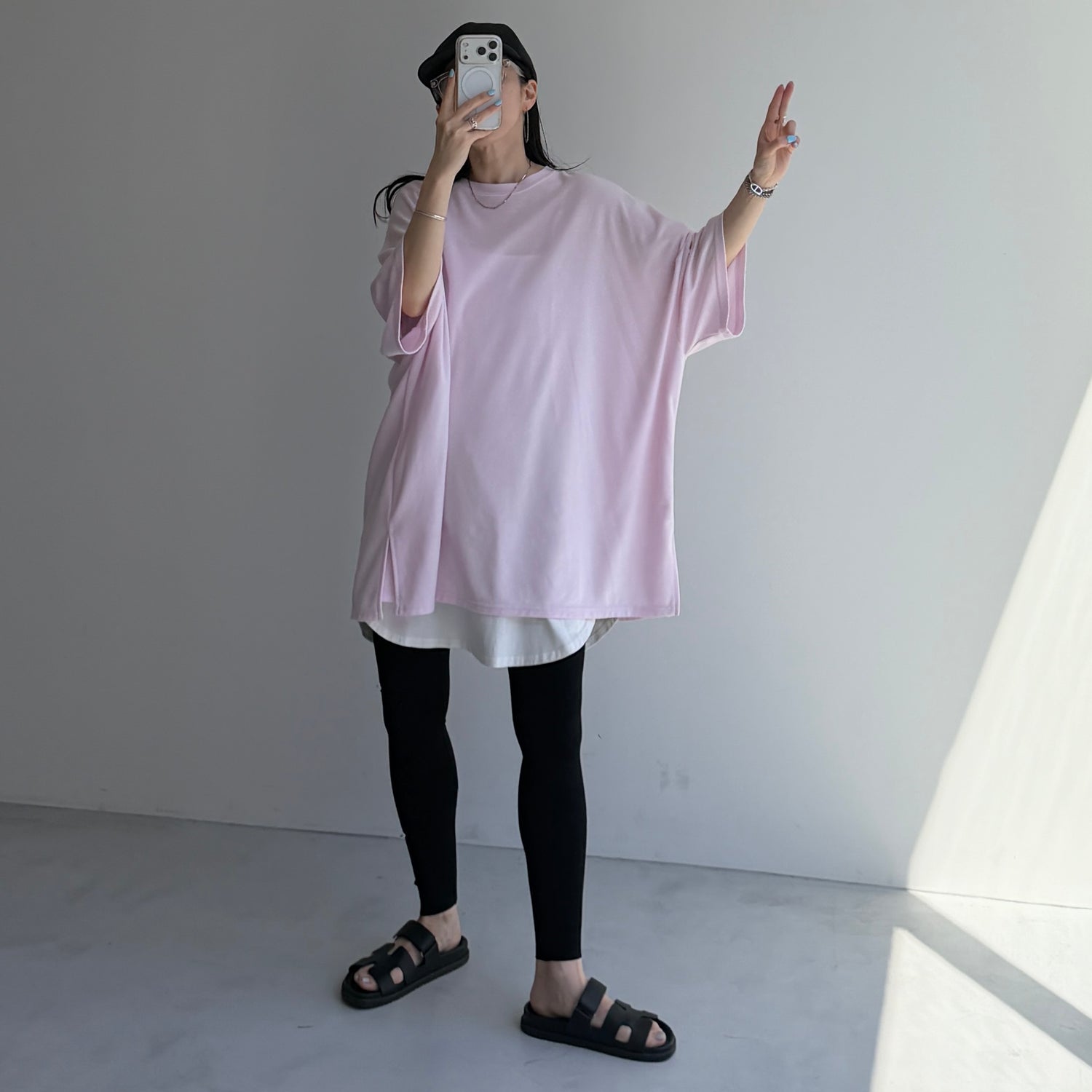daily rib leggings / black [size1 or size2]