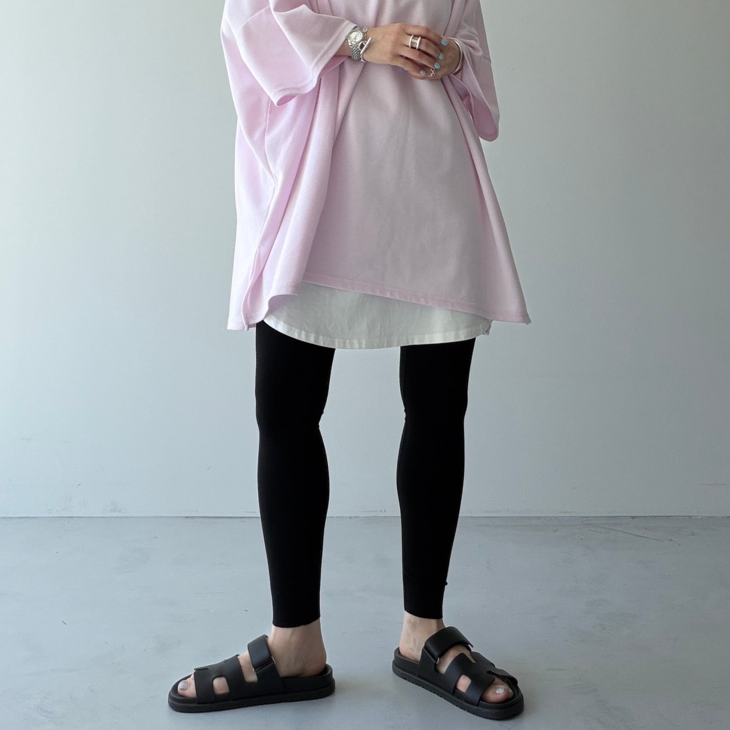 daily rib leggings / black [size1 or size2]