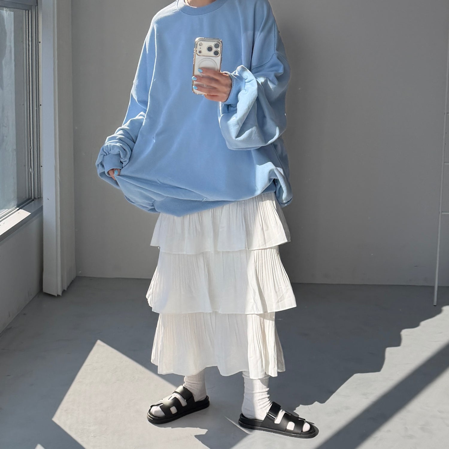 flamenco skirt / ivory