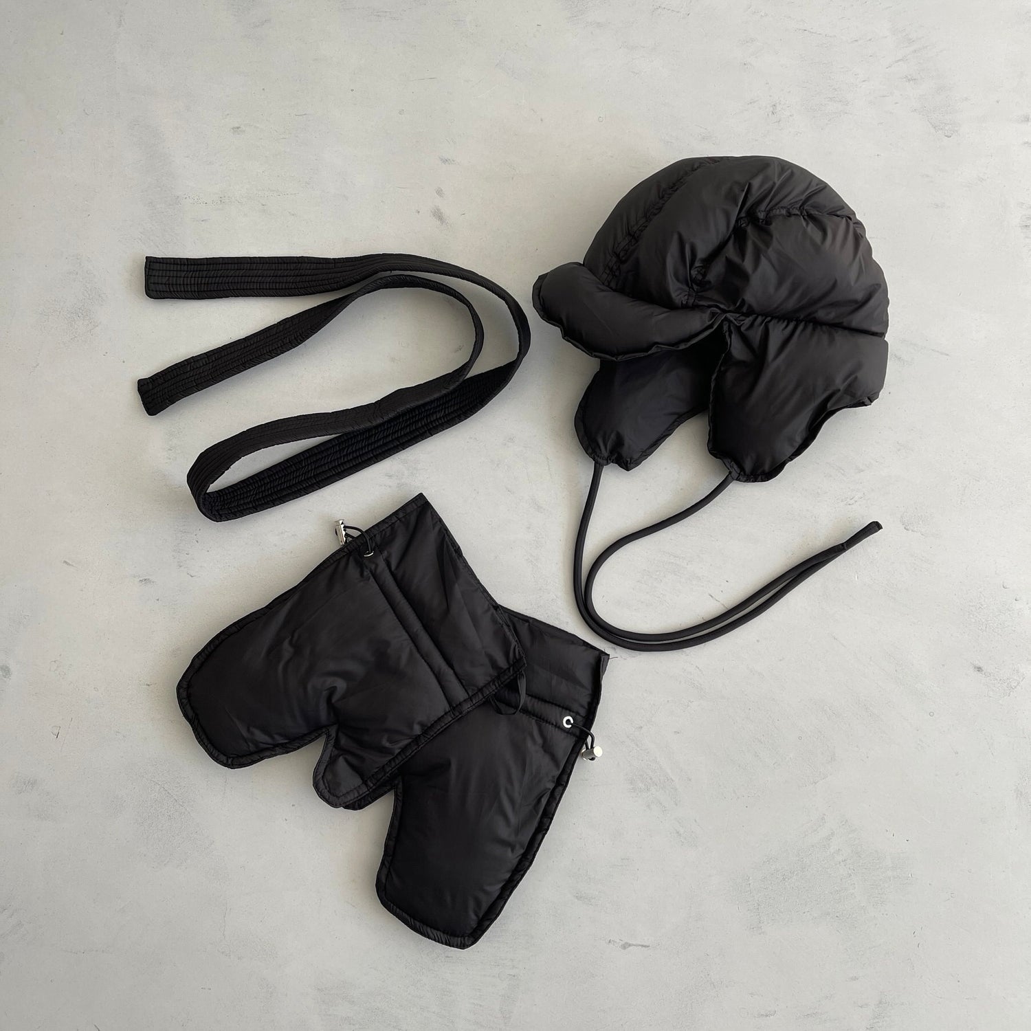 【SAMPLE】MACARON fake down set / black