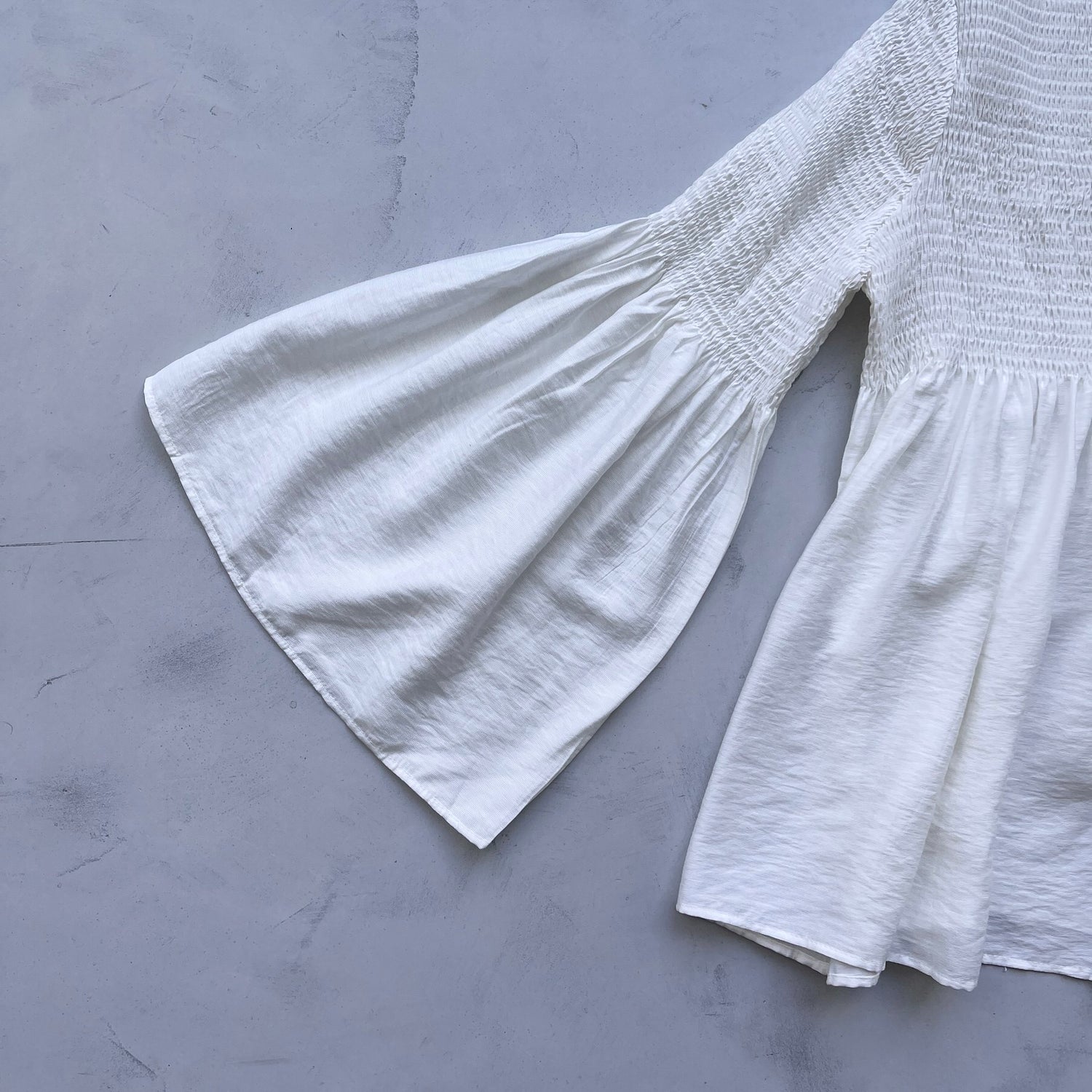 【SAMPLE】shirring tunic / ivory