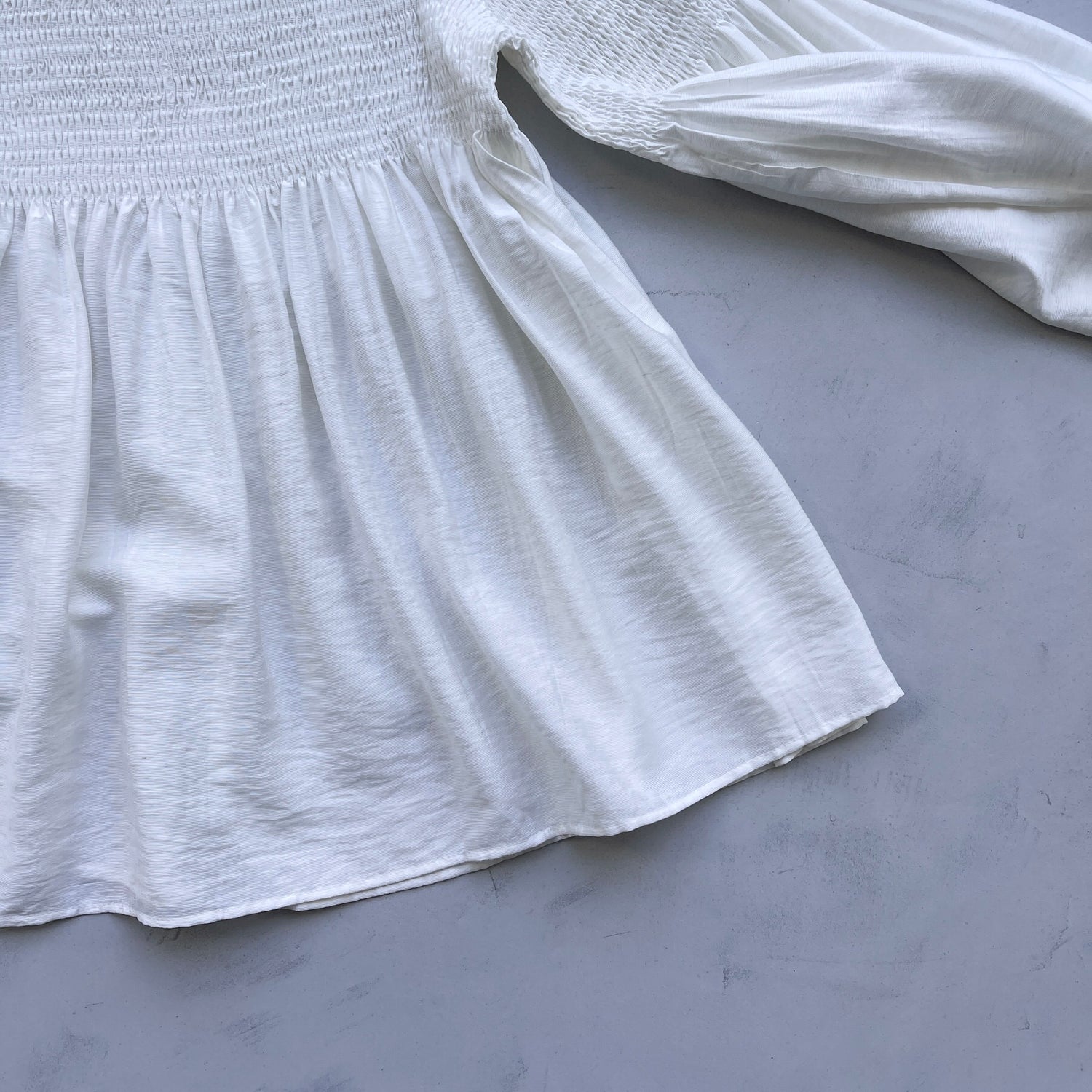【SAMPLE】shirring tunic / ivory