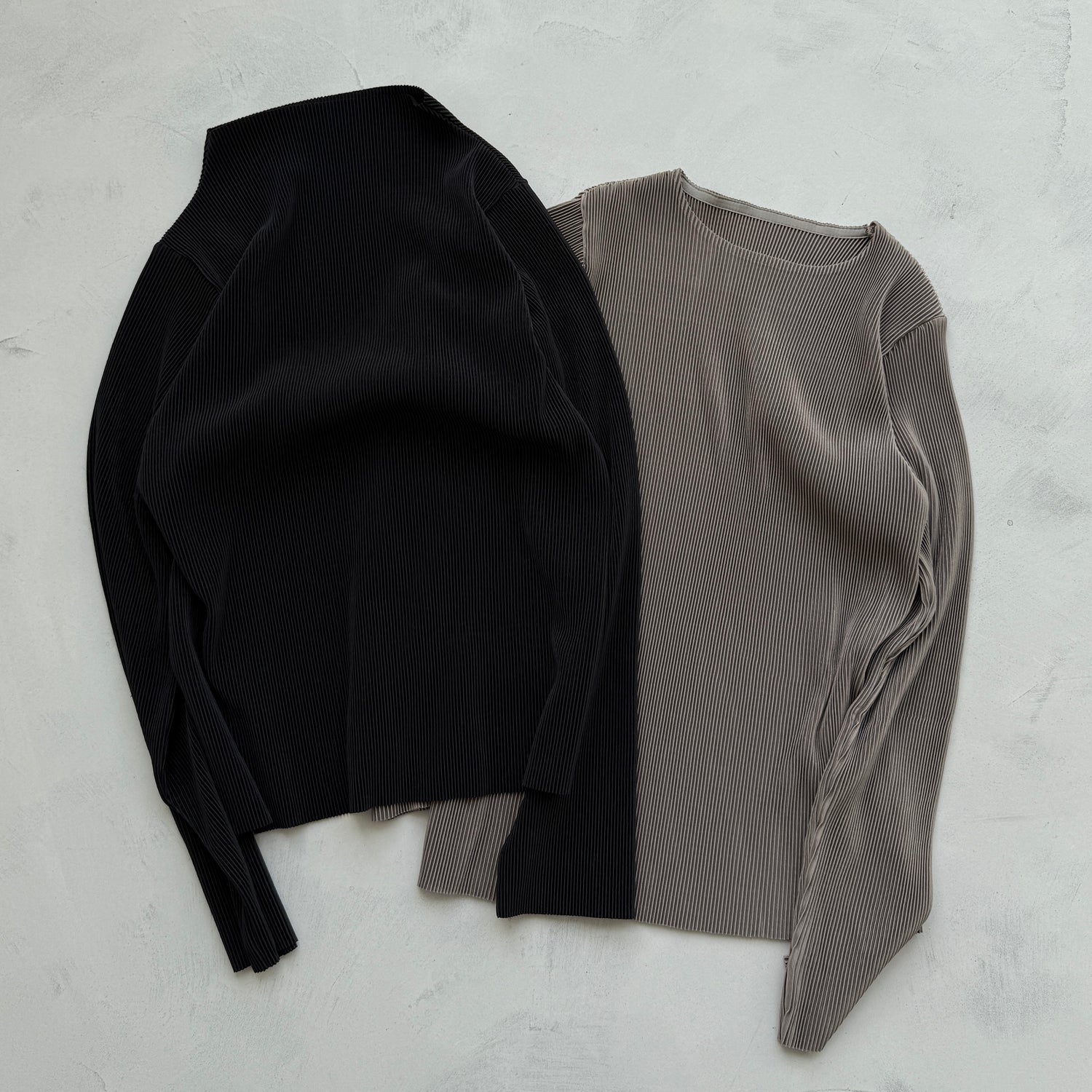 daily daily super stretch pleats tops / red [プチハイ or クルーネック]