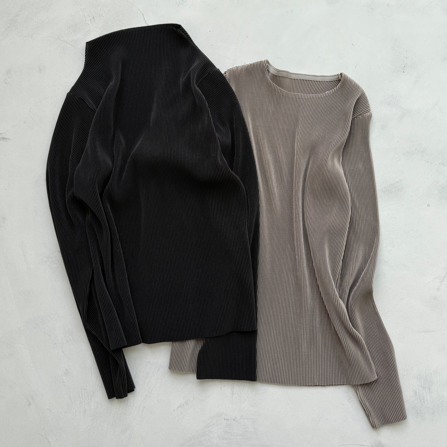 daily daily super stretch pleats tops / red [プチハイ or クルーネック]