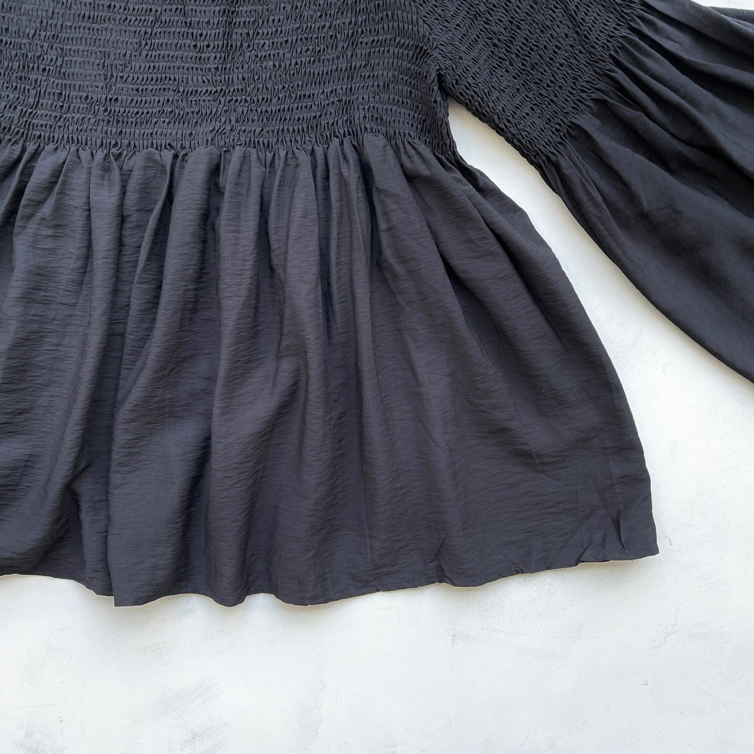 【SAMPLE】shirring tunic / black