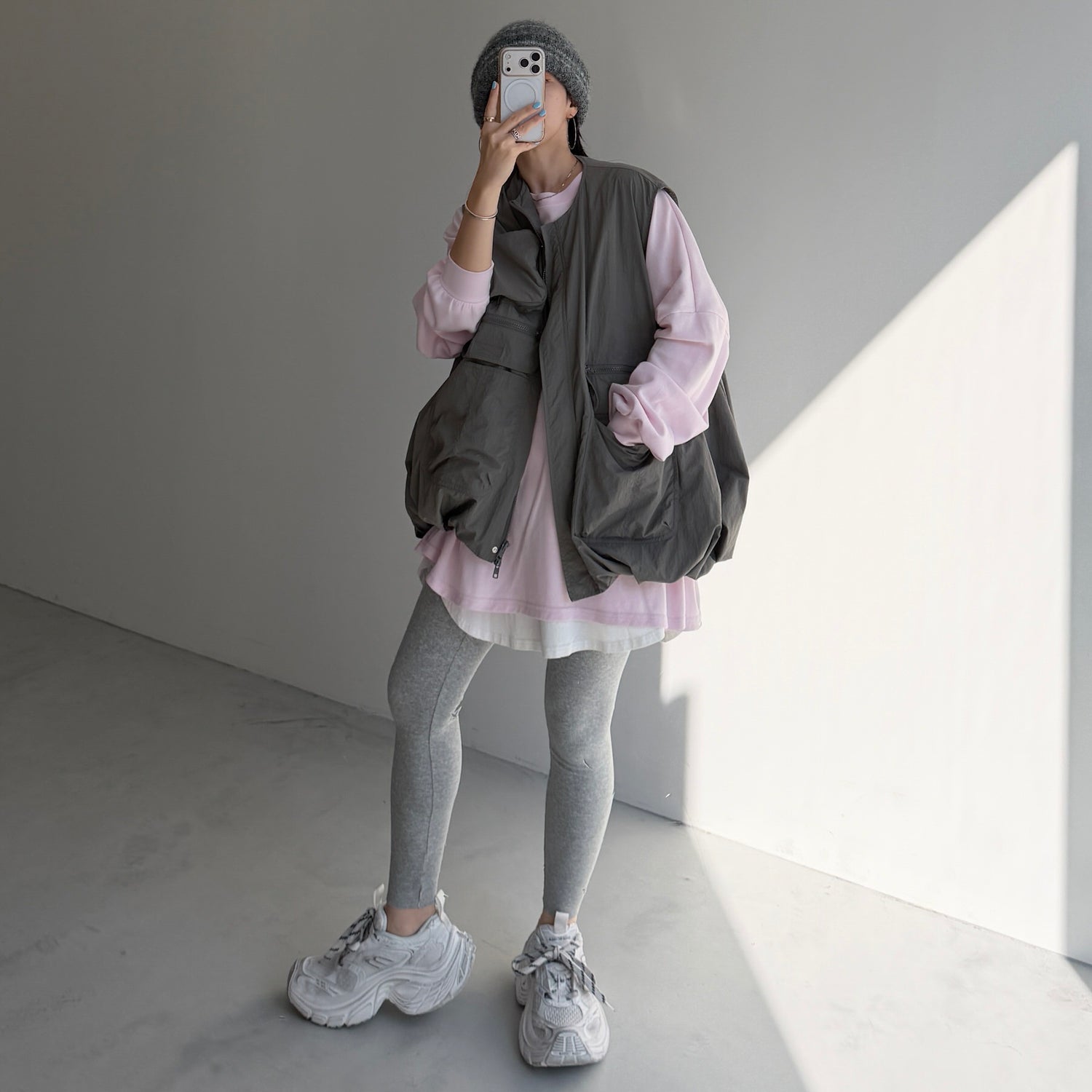 super loose light sweatee / baby pink [3size]