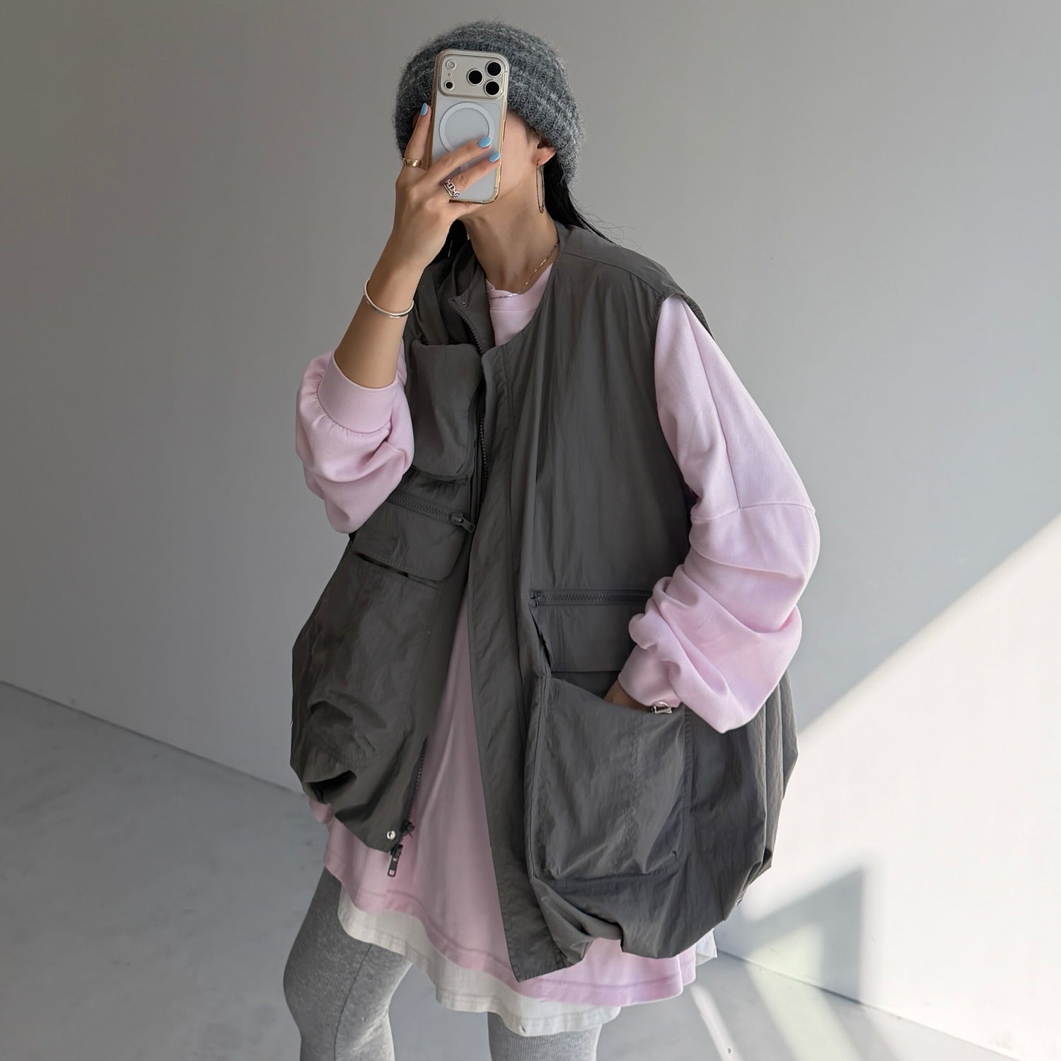 super loose light sweatee / baby pink [3size]