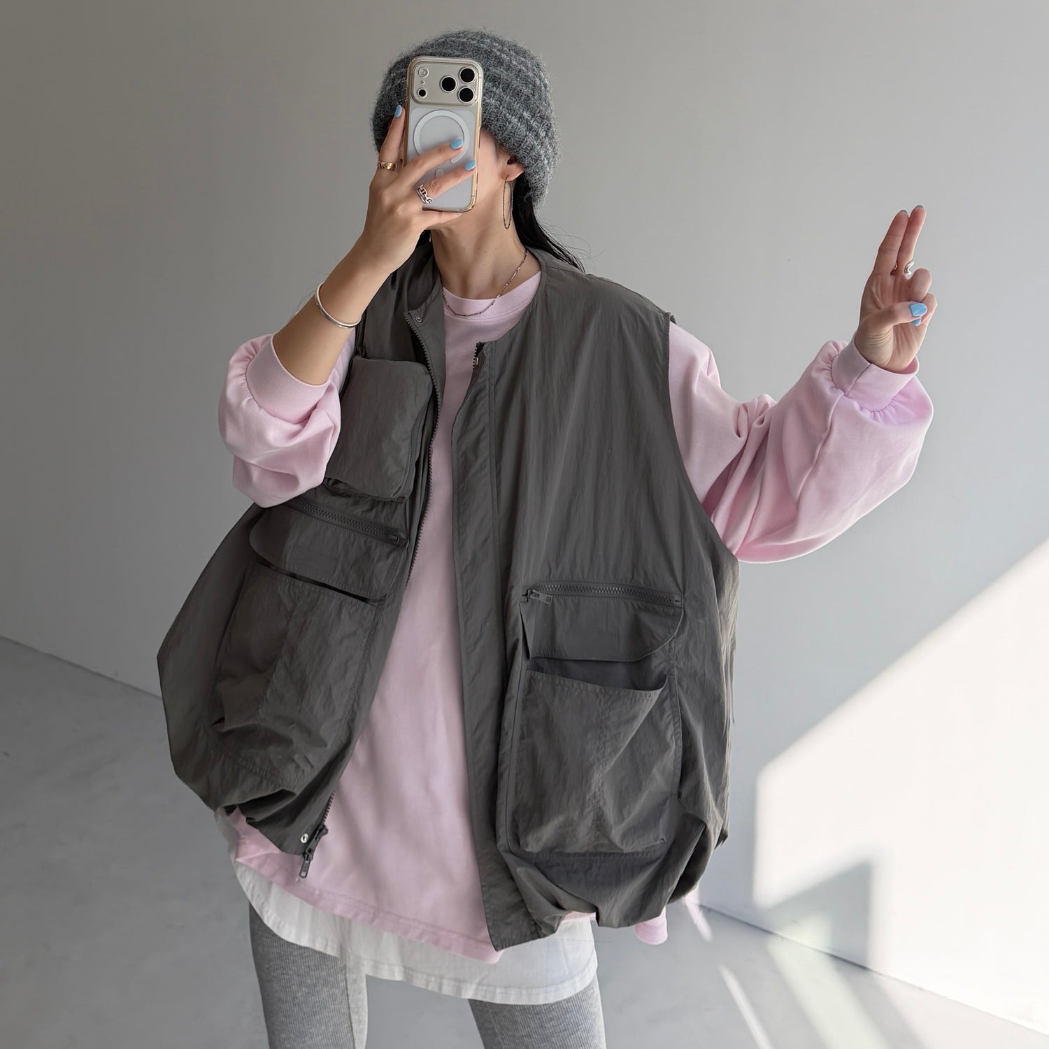 super loose light sweatee / baby pink [3size]