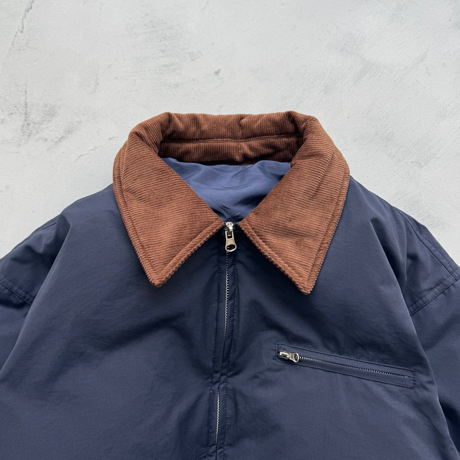 working girl down  jacket / navy