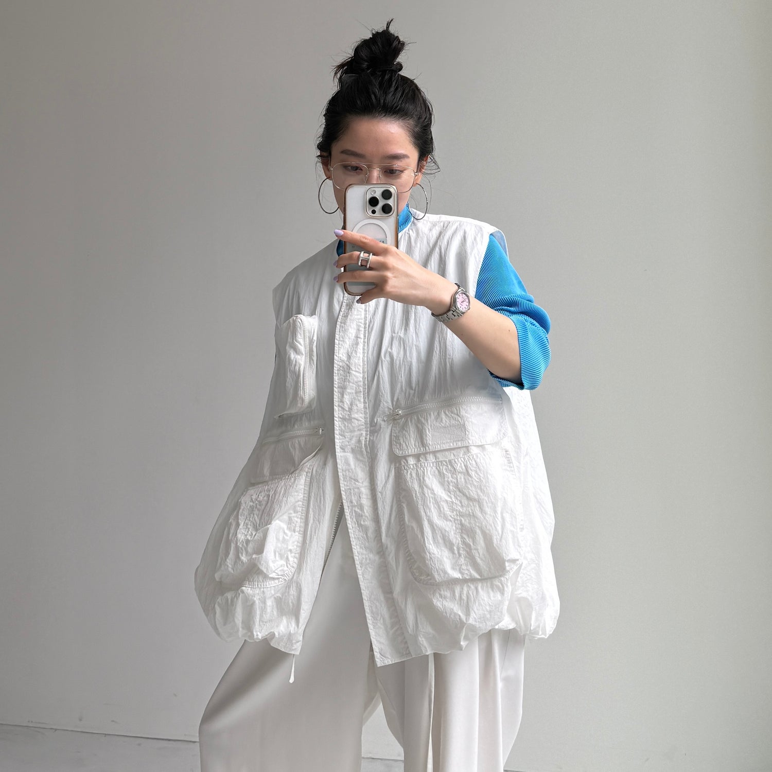 9pockets buddy vest / white