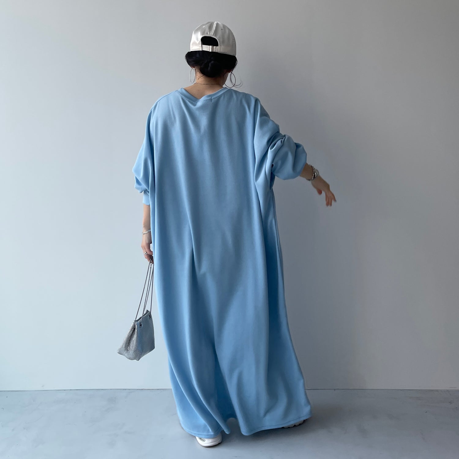 super loose light sweatee one piece / sky blue [3size]