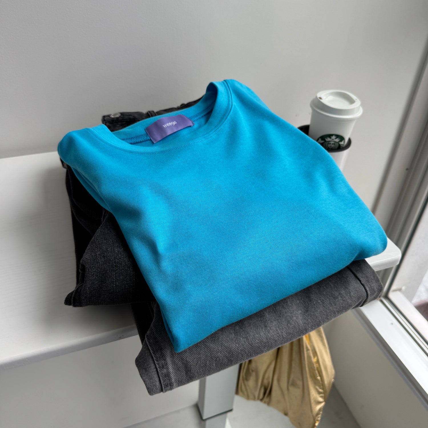 super loose light sweatee / turquoise [3size]