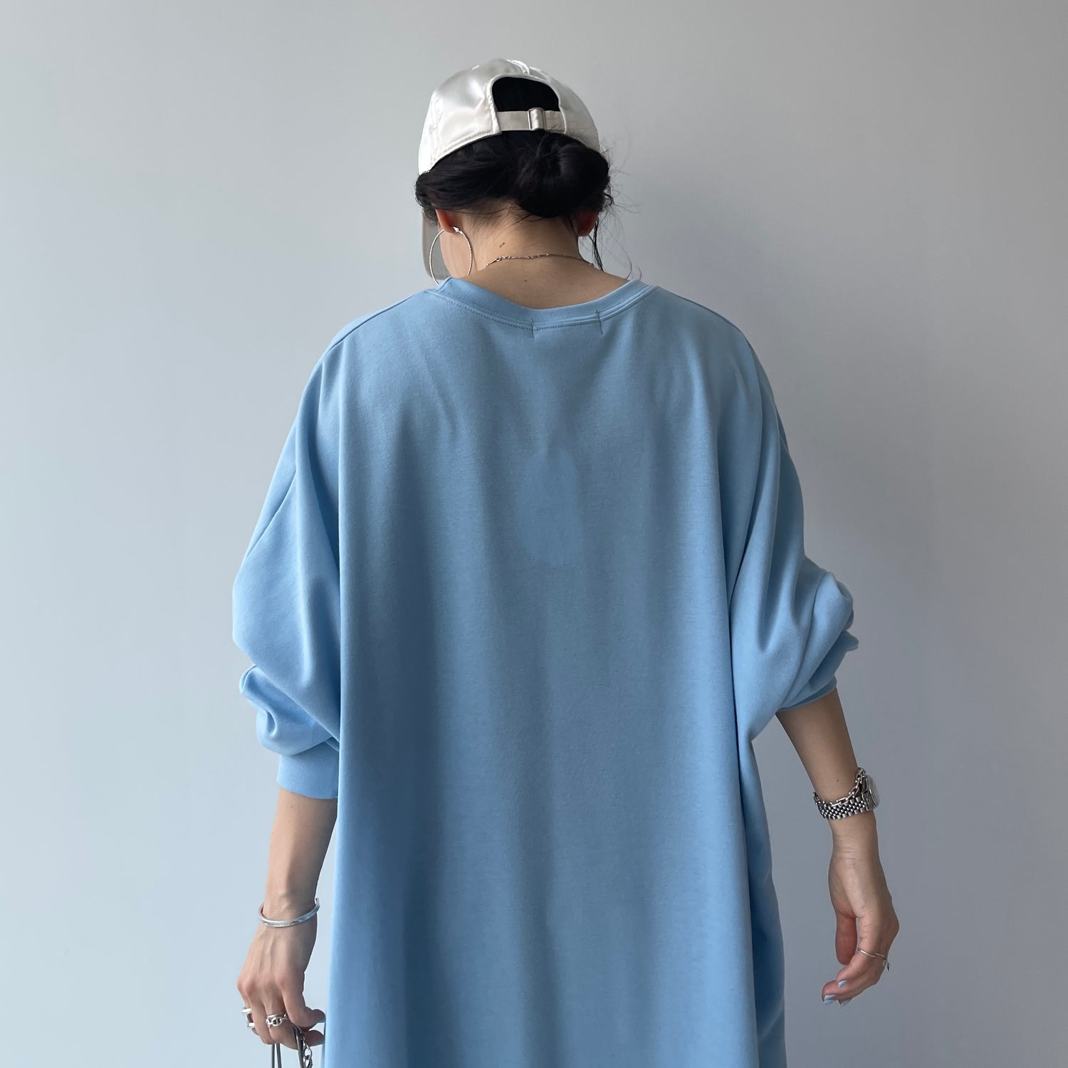 super loose light sweatee one piece / sky blue [3size]