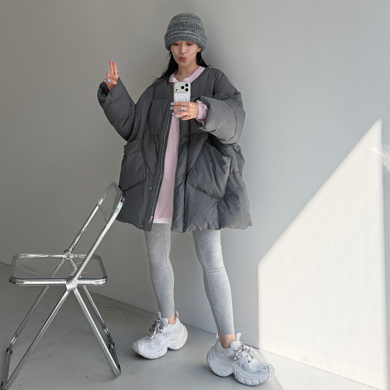 super loose light sweatee / baby pink [3size]