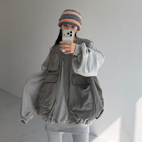 buddy stripe beanie / orange