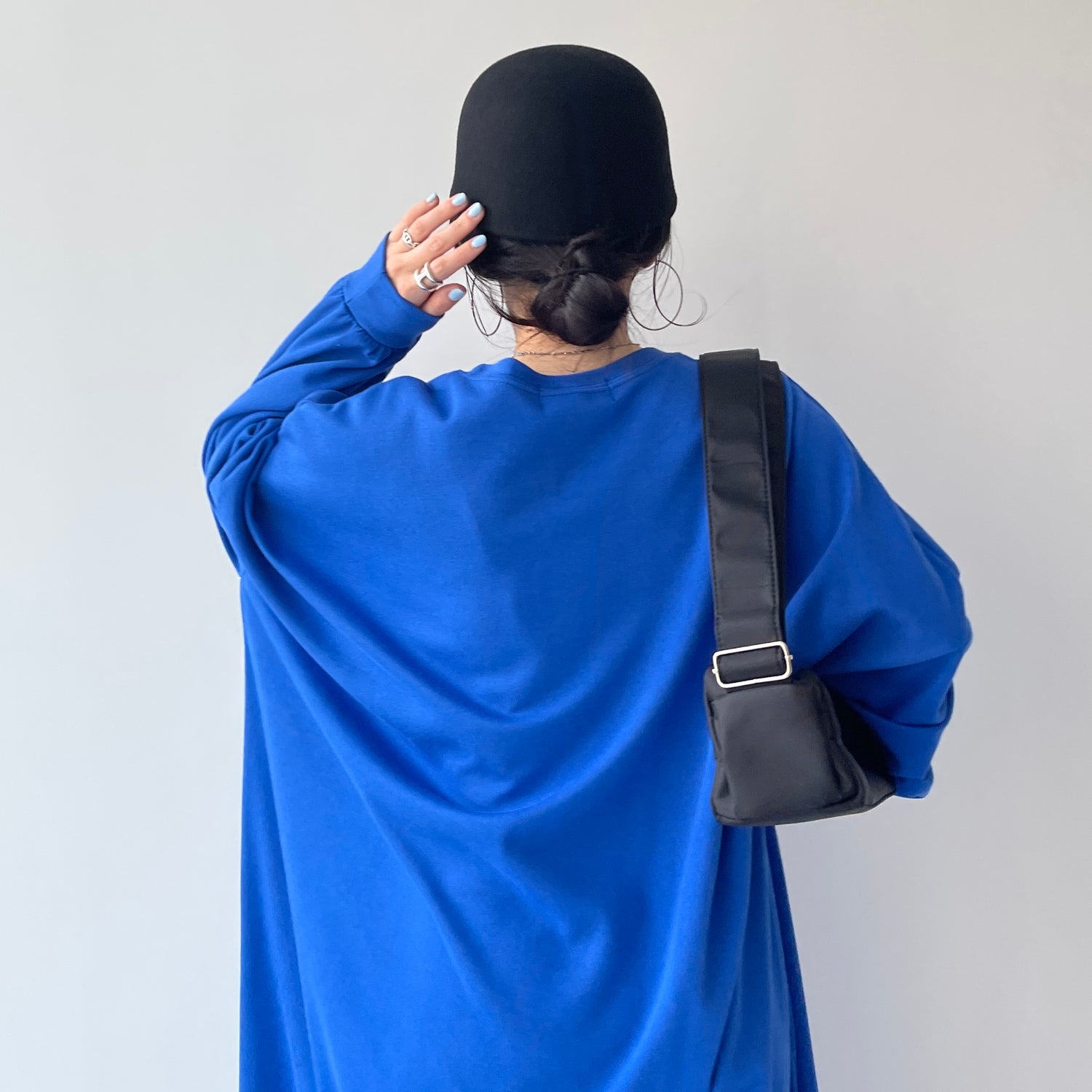 super loose light sweatee one piece / blue [3size]