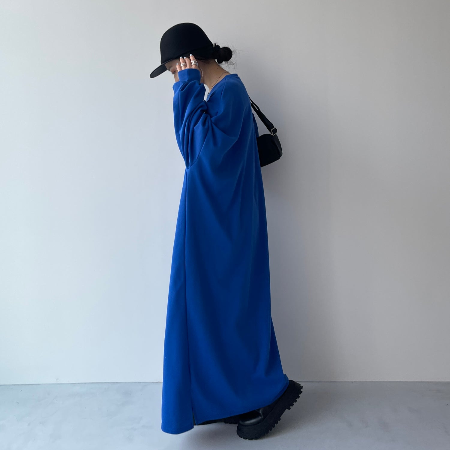 super loose light sweatee one piece / blue [3size]