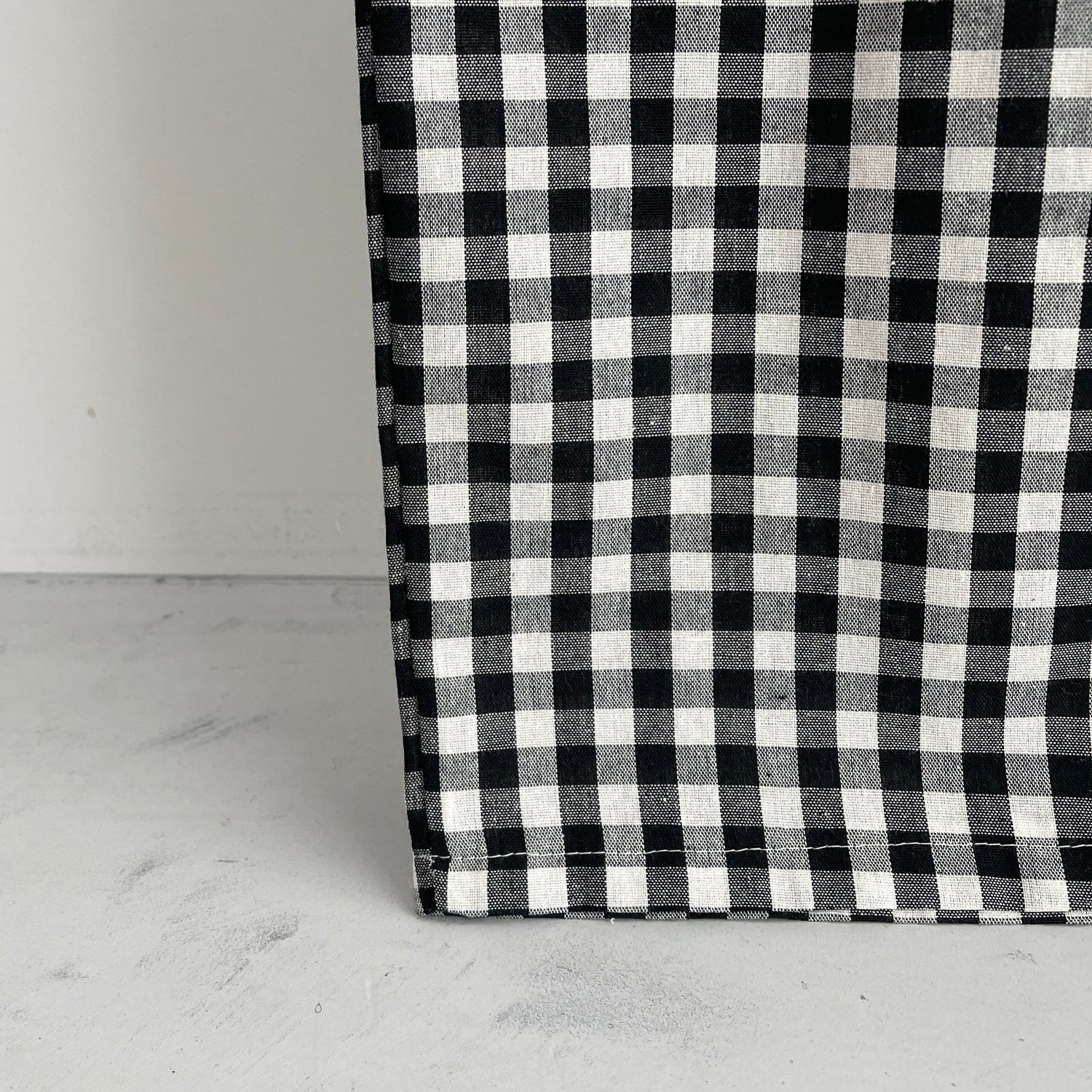 【SAMPLE】check salopette / black