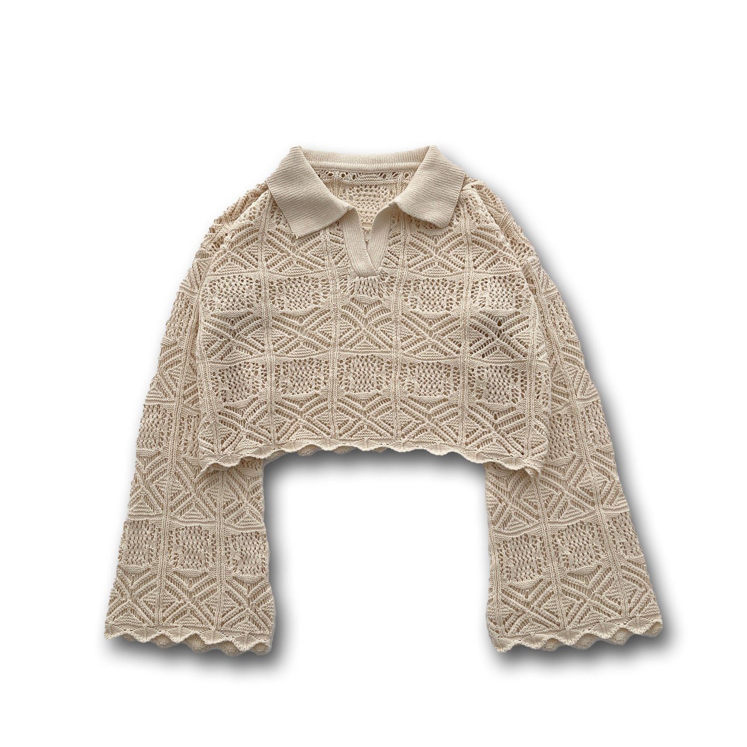 【SAMPLE】mesh short knit / ivory