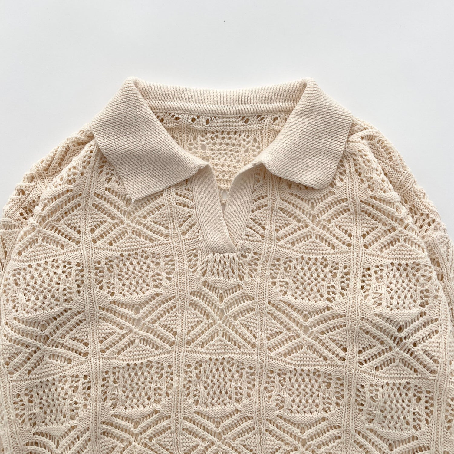 【SAMPLE】mesh short knit / ivory