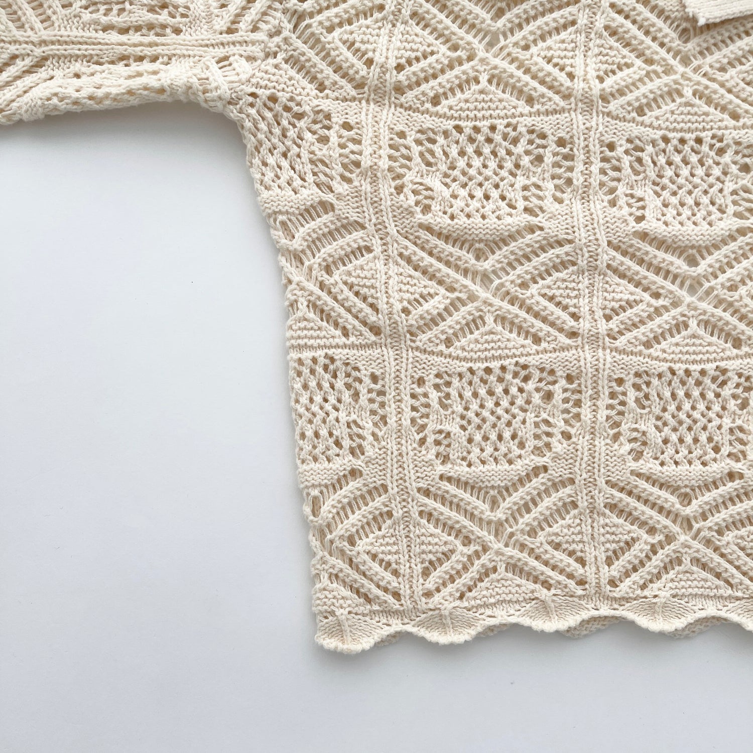 【SAMPLE】mesh short knit / ivory