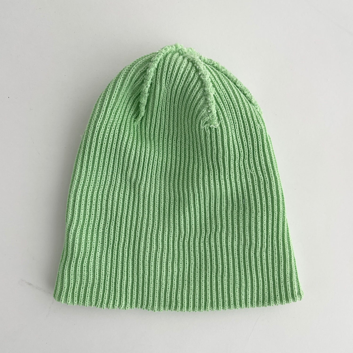【SAMPLE】color rib beanie / lime