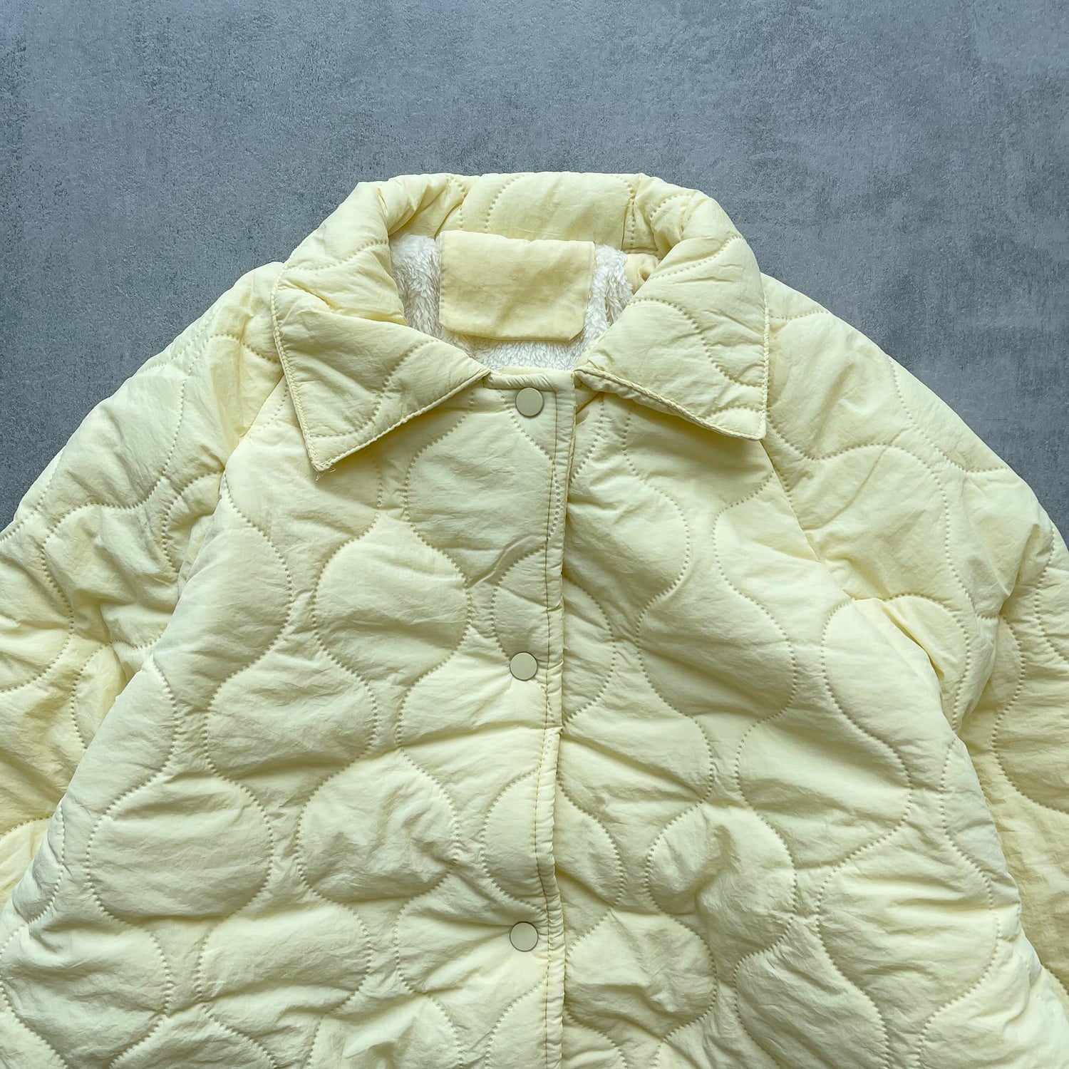 【SAMPLE】WATA AME quilting jacket / yellow