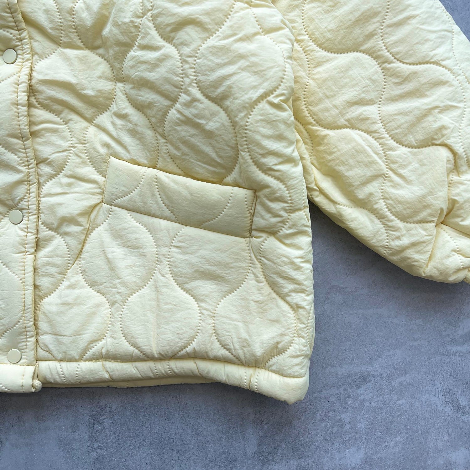 【SAMPLE】WATA AME quilting jacket / yellow