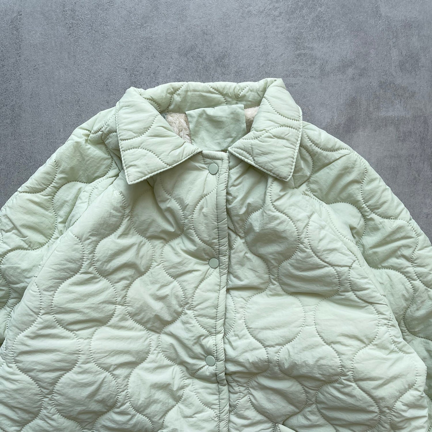 【SAMPLE】WATA AME quilting jacket / green