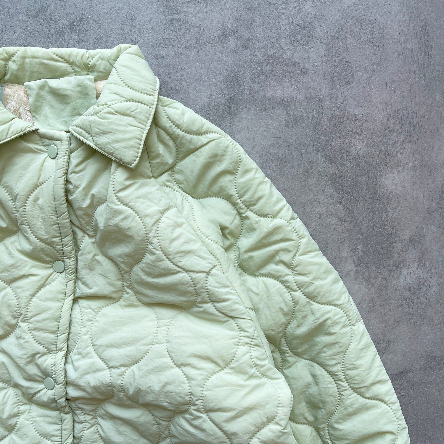 【SAMPLE】WATA AME quilting jacket / green