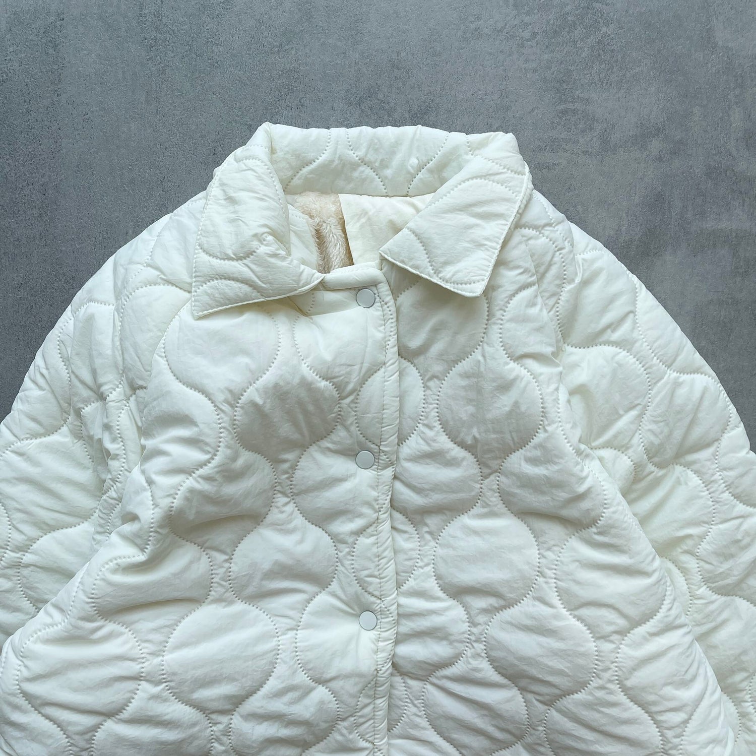 【SAMPLE】WATA AME quilting jacket / white