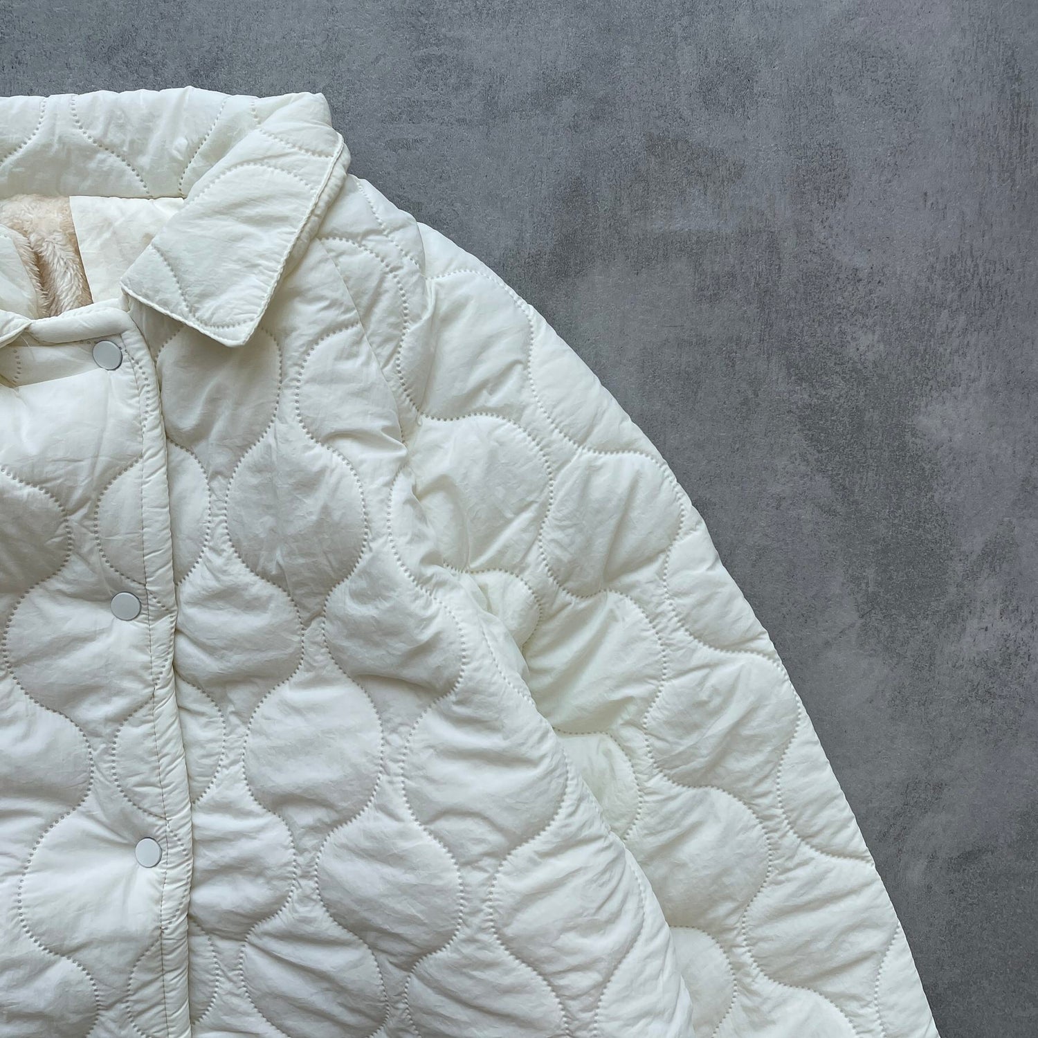 【SAMPLE】WATA AME quilting jacket / white