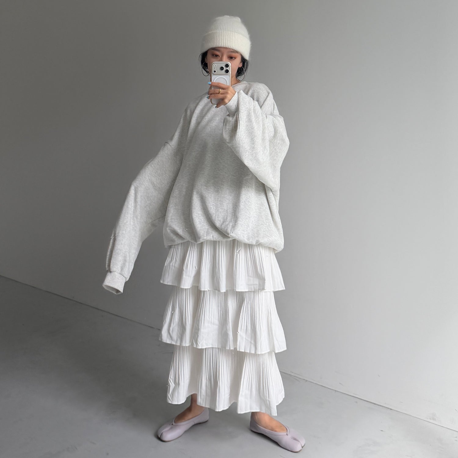 flamenco skirt / ivory