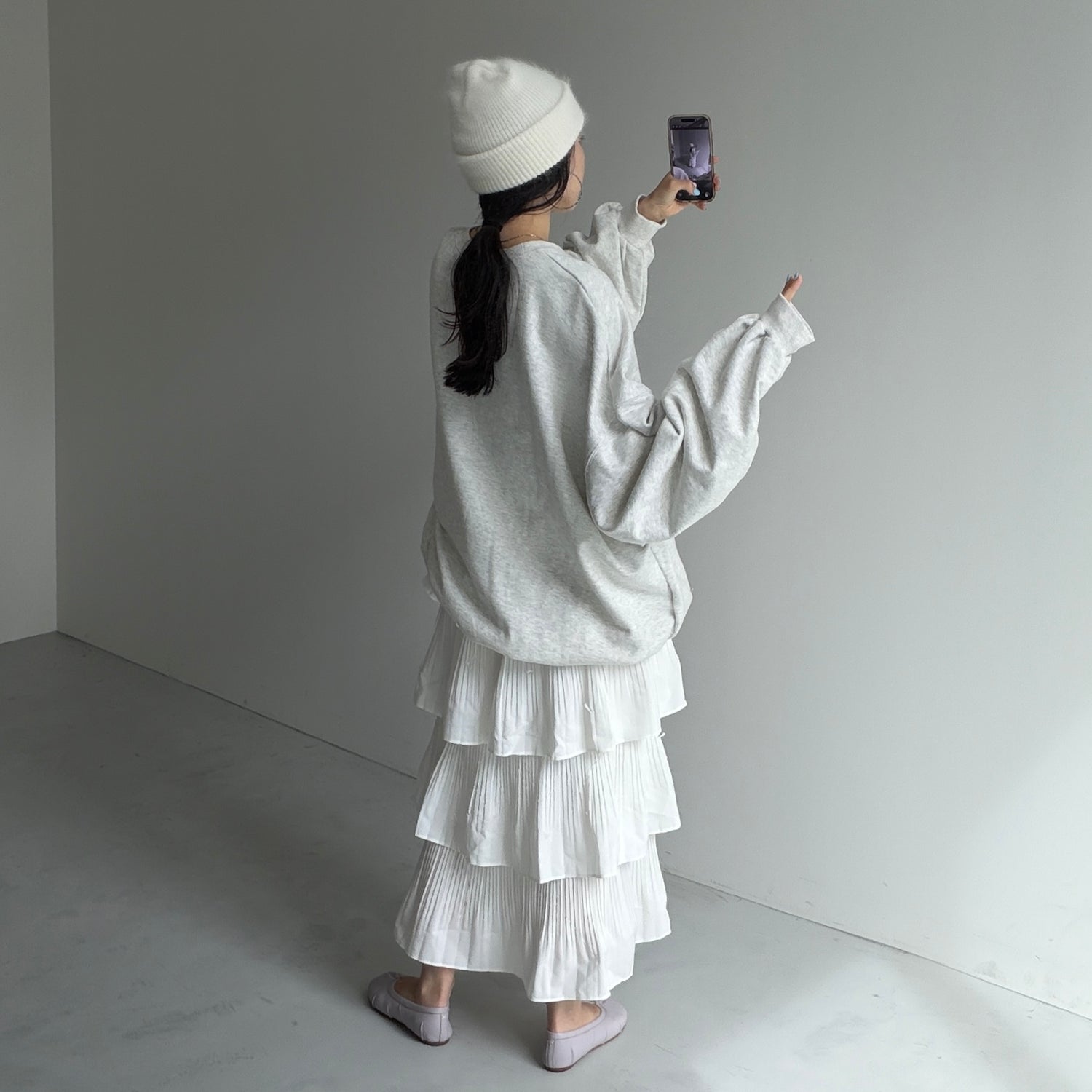 flamenco skirt / ivory
