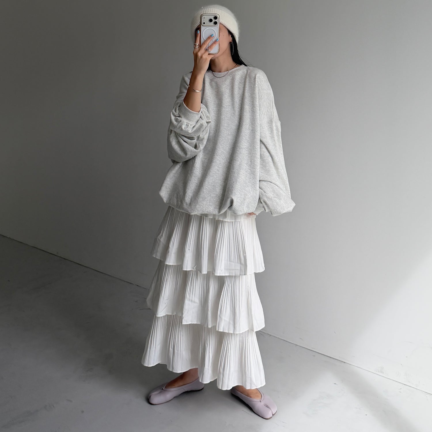 flamenco skirt / ivory