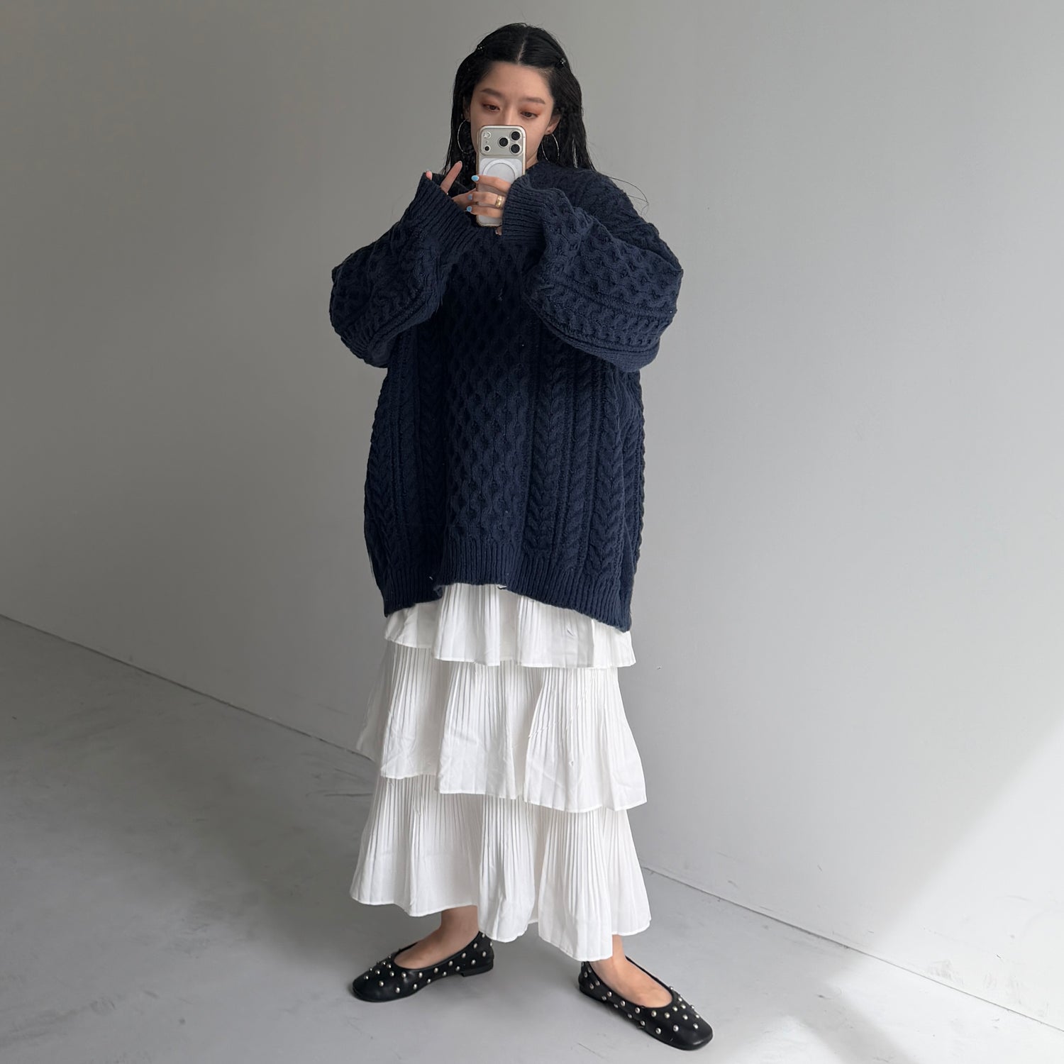 flamenco skirt / ivory