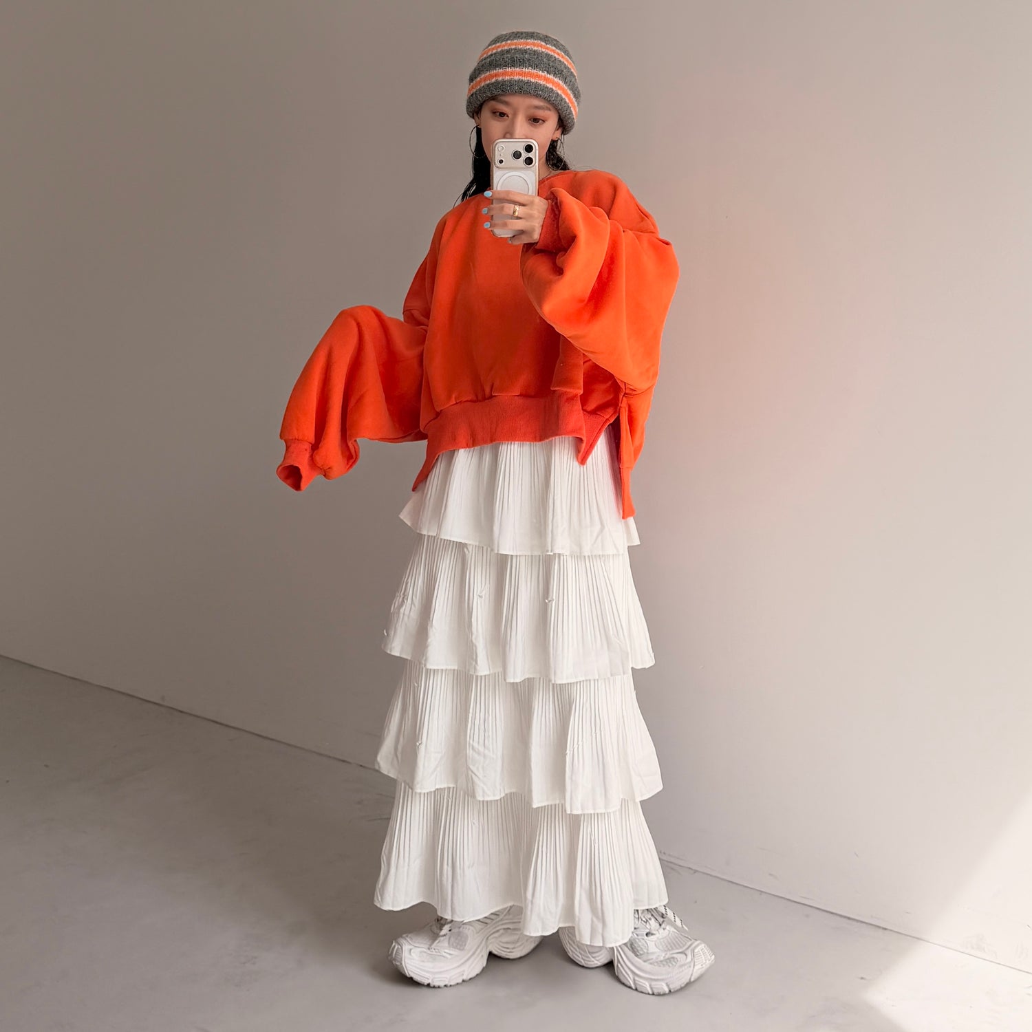 flamenco skirt / ivory